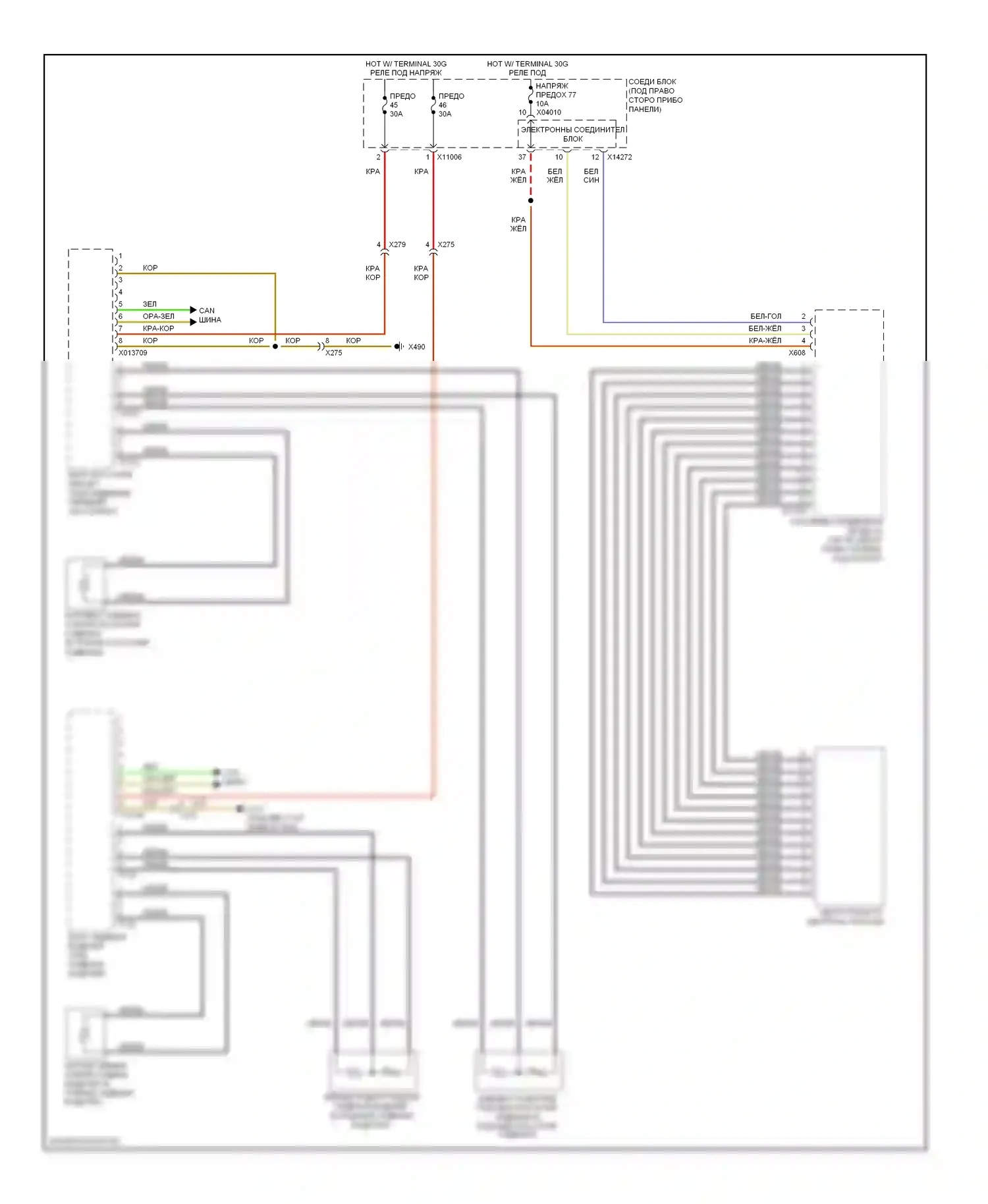 1 серия BMW F20/F21 (2011-2015): Электросхема обогреваемых сидений, с памятью 