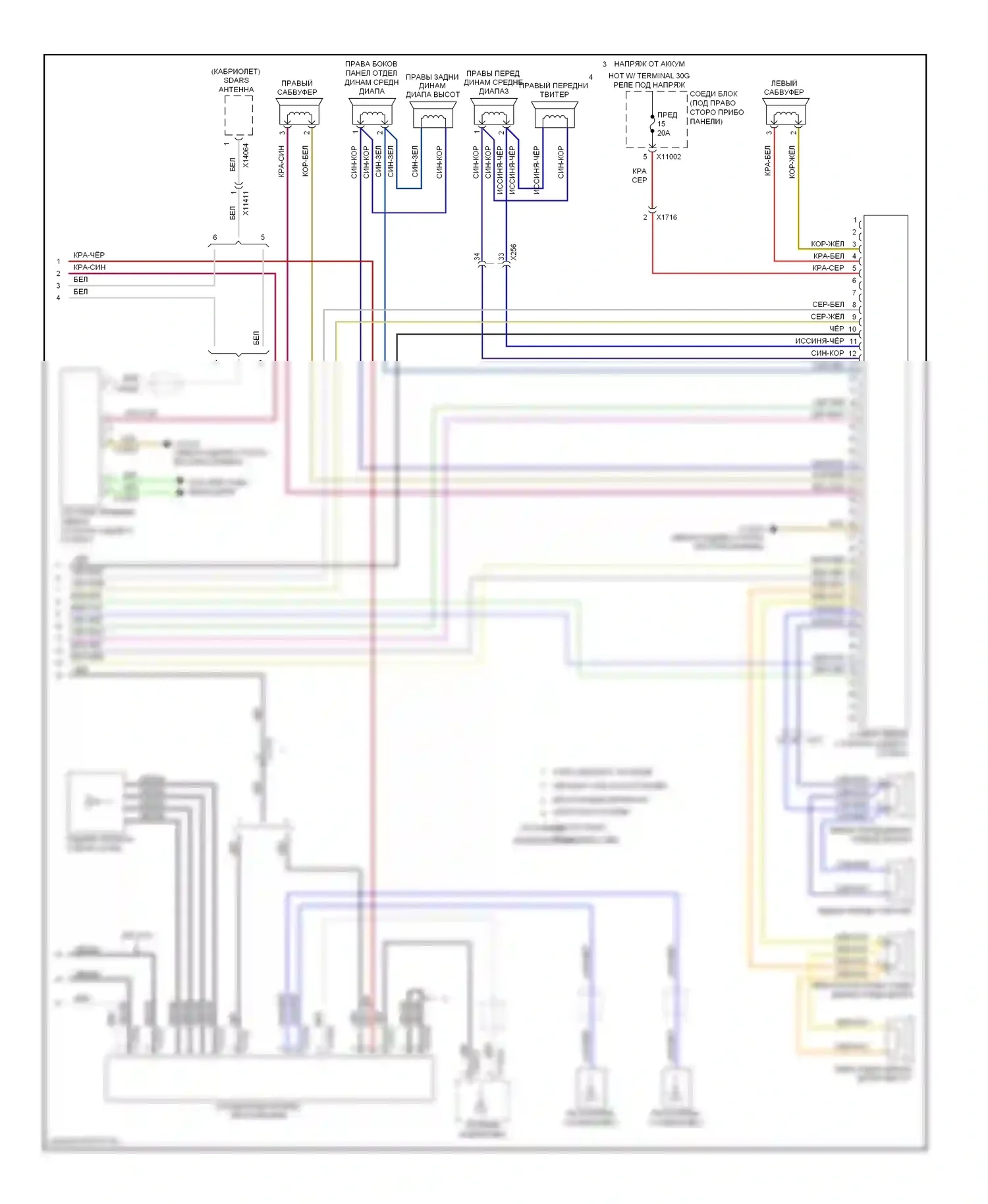 1 серия BMW F20/F21 (2011-2015): Электросхема навигации, hifi магнитолы с cic (2 из 2) 