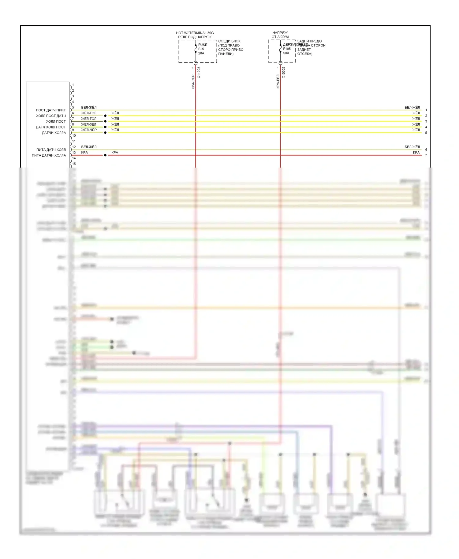 1 серия BMW F20/F21 (2011-2015): Электросхема со складной крышей (1 из 2) 