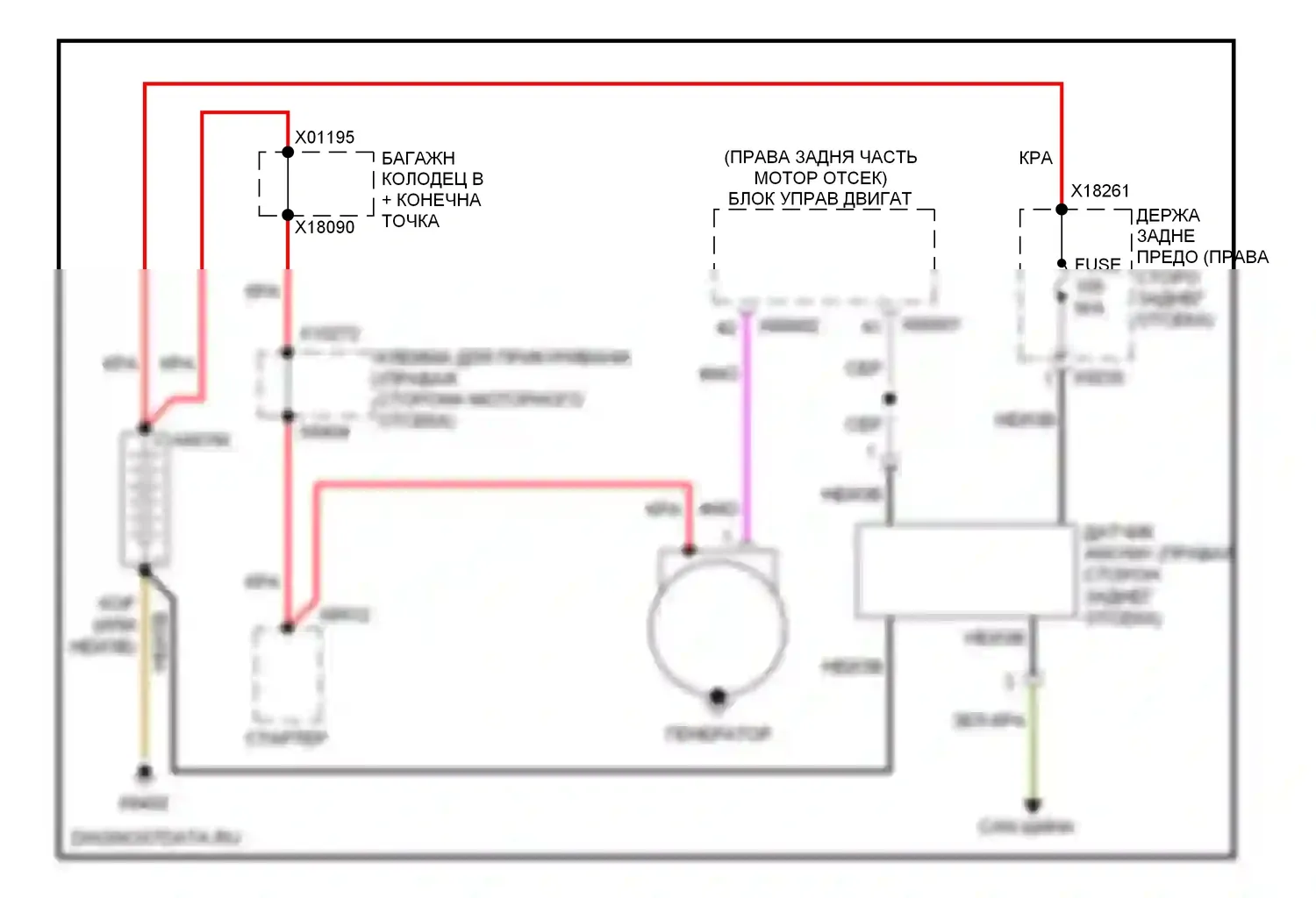 1 серия BMW F20/F21 (2011-2015): Электросхема генератора 