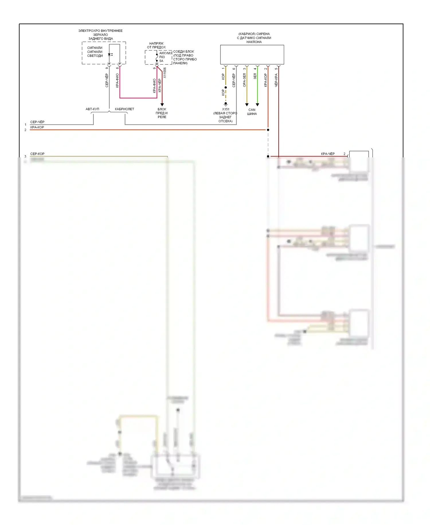 1 серия BMW F20/F21 (2011-2015): Электросхема центрального замка (3 из 3) 