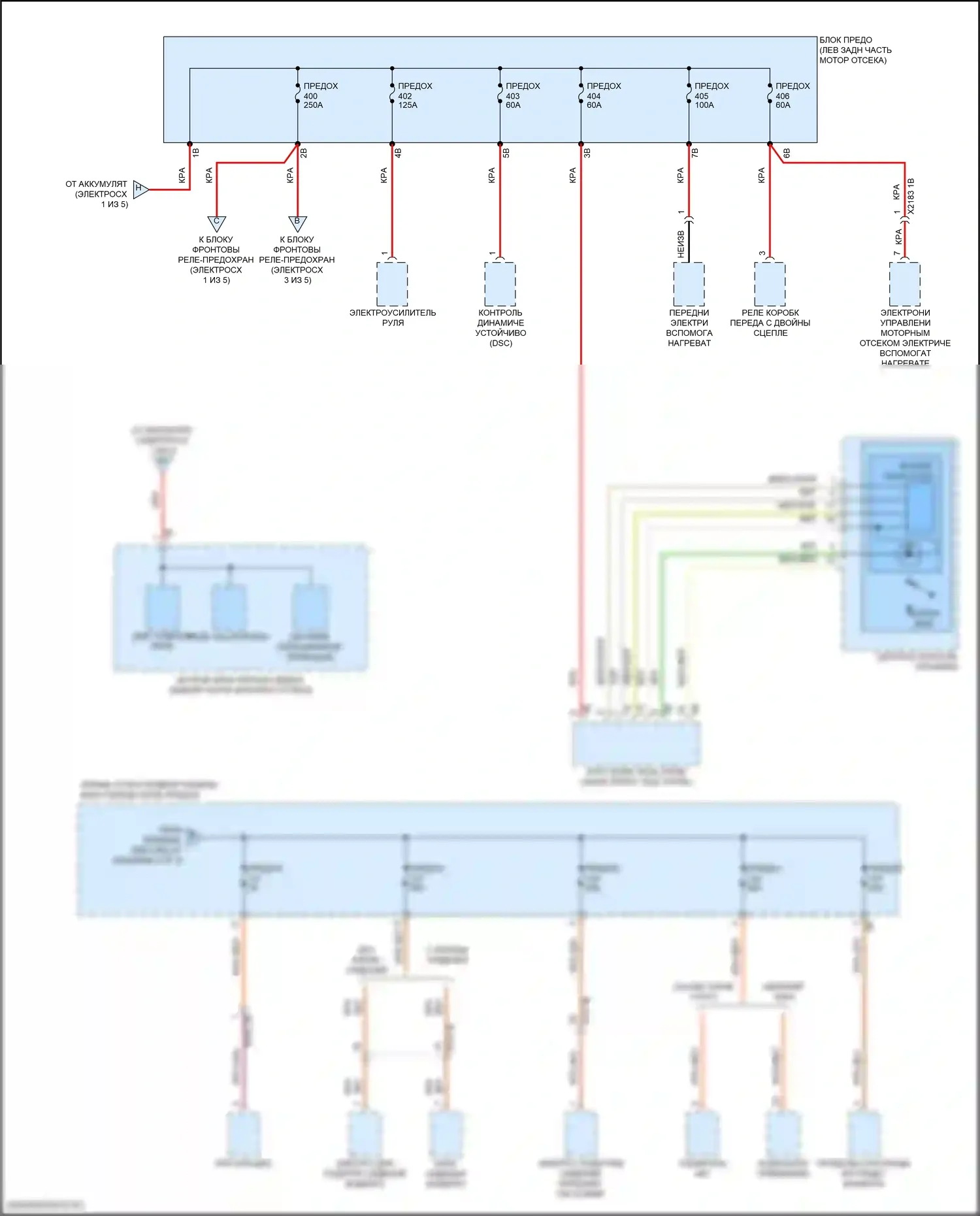 2 серия Gran Coupe BMW F44 (2019-2024): Электросхема блока предохранителей реле (2 из 5) 