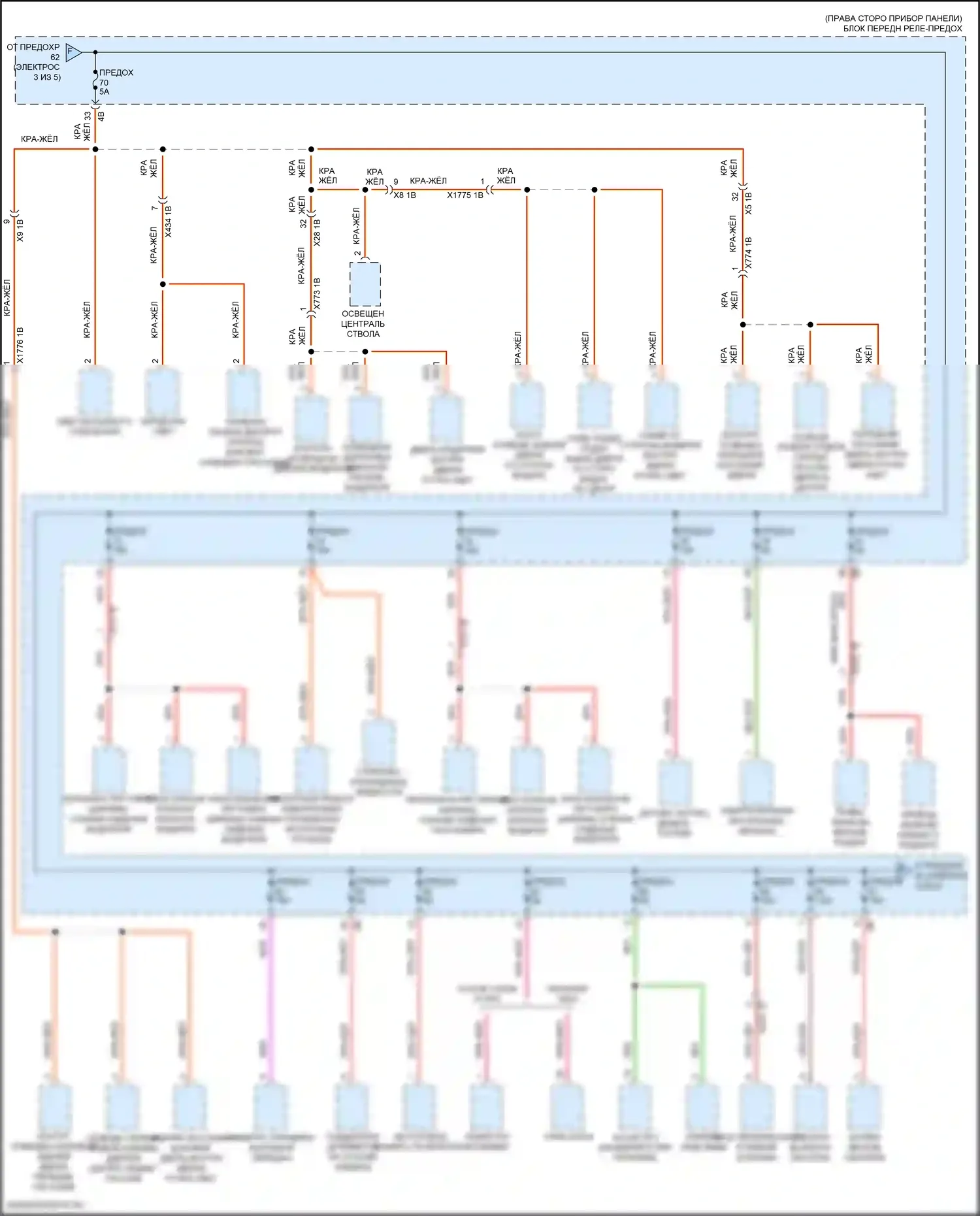2 серия Gran Coupe BMW F44 (2019-2024): Электросхема блока предохранителей реле (4 из 5) 