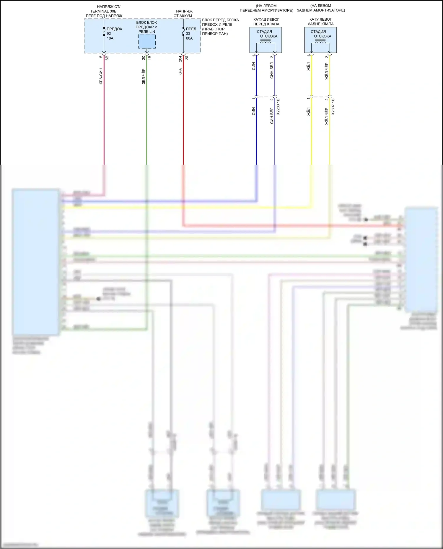 2 серия Gran Coupe BMW F44 (2019-2024): Электросхема электронной подвески 