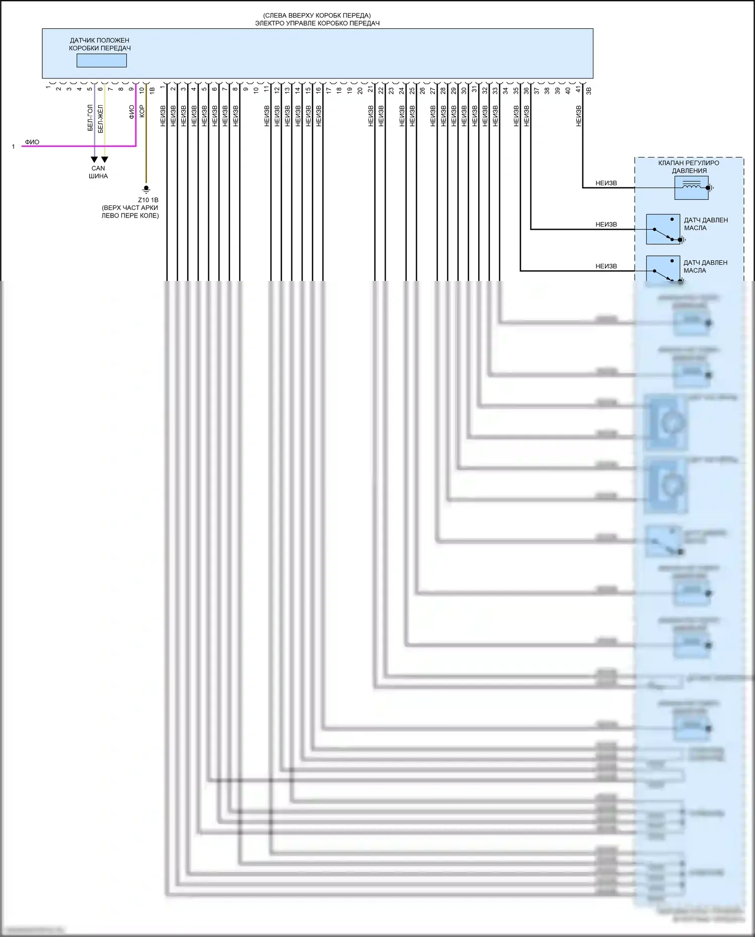2 серия Gran Coupe BMW F44 (2019-2024): Электросхема коробки передач (3 из 3) 