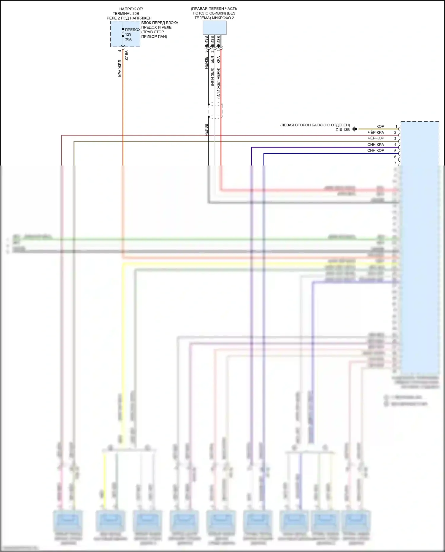 2 серия Gran Coupe BMW F44 (2019-2024): Электросхема аудио приемника, базовая (6 из 6) 