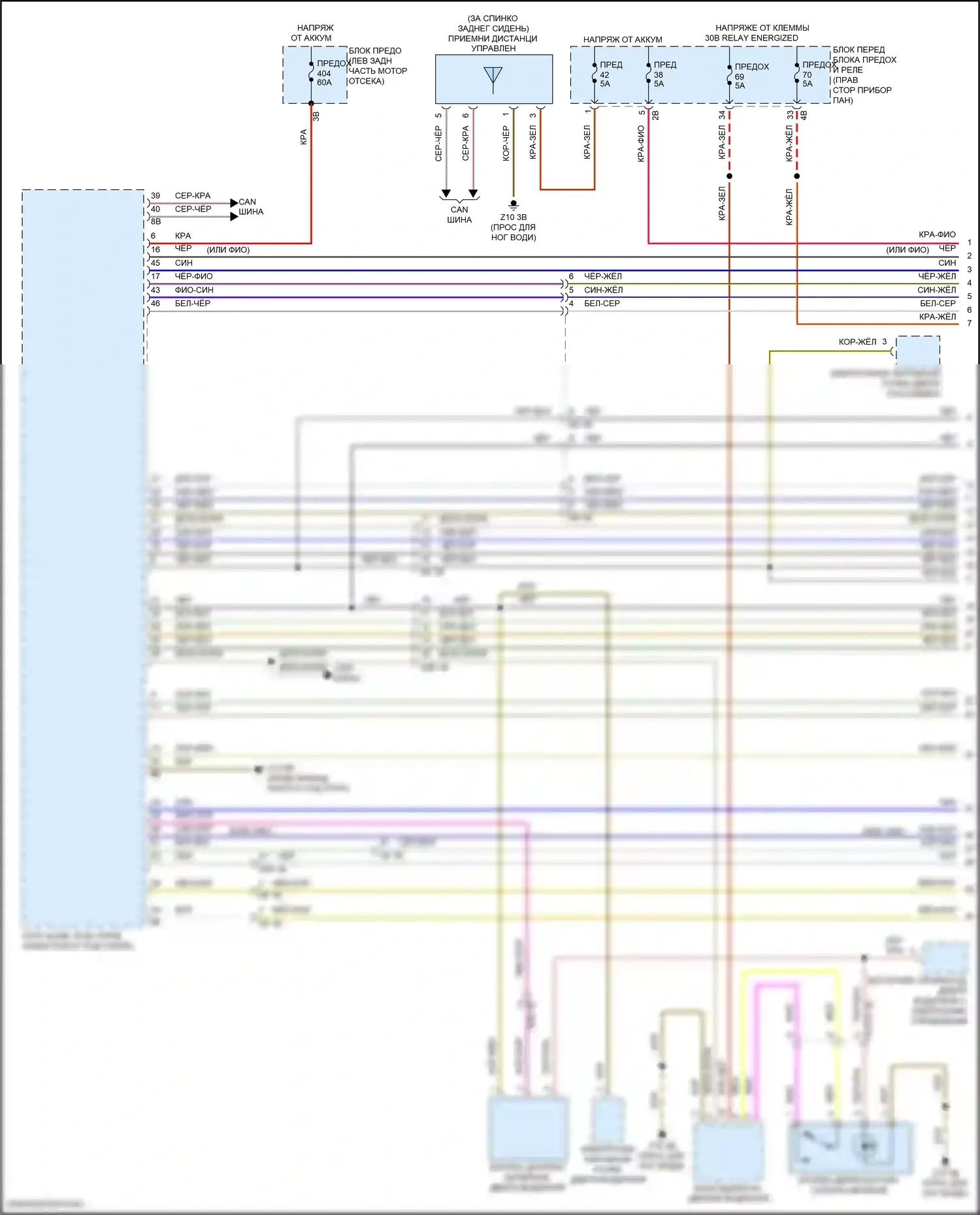 2 серия Gran Coupe BMW F44 (2019-2024): Электросхема центрального замка (1 из 3) 