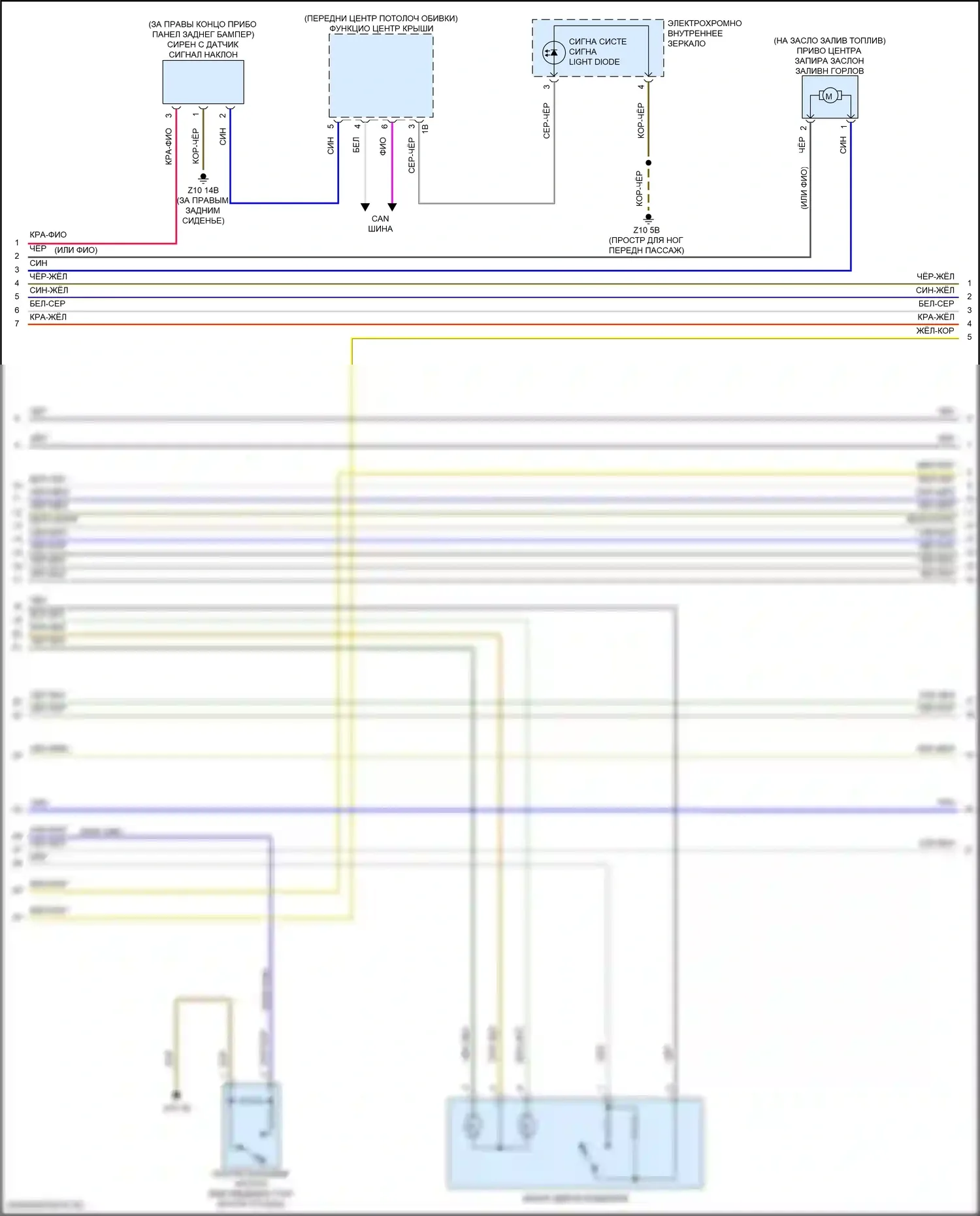 2 серия Gran Coupe BMW F44 (2019-2024): Электросхема центрального замка (2 из 3) 