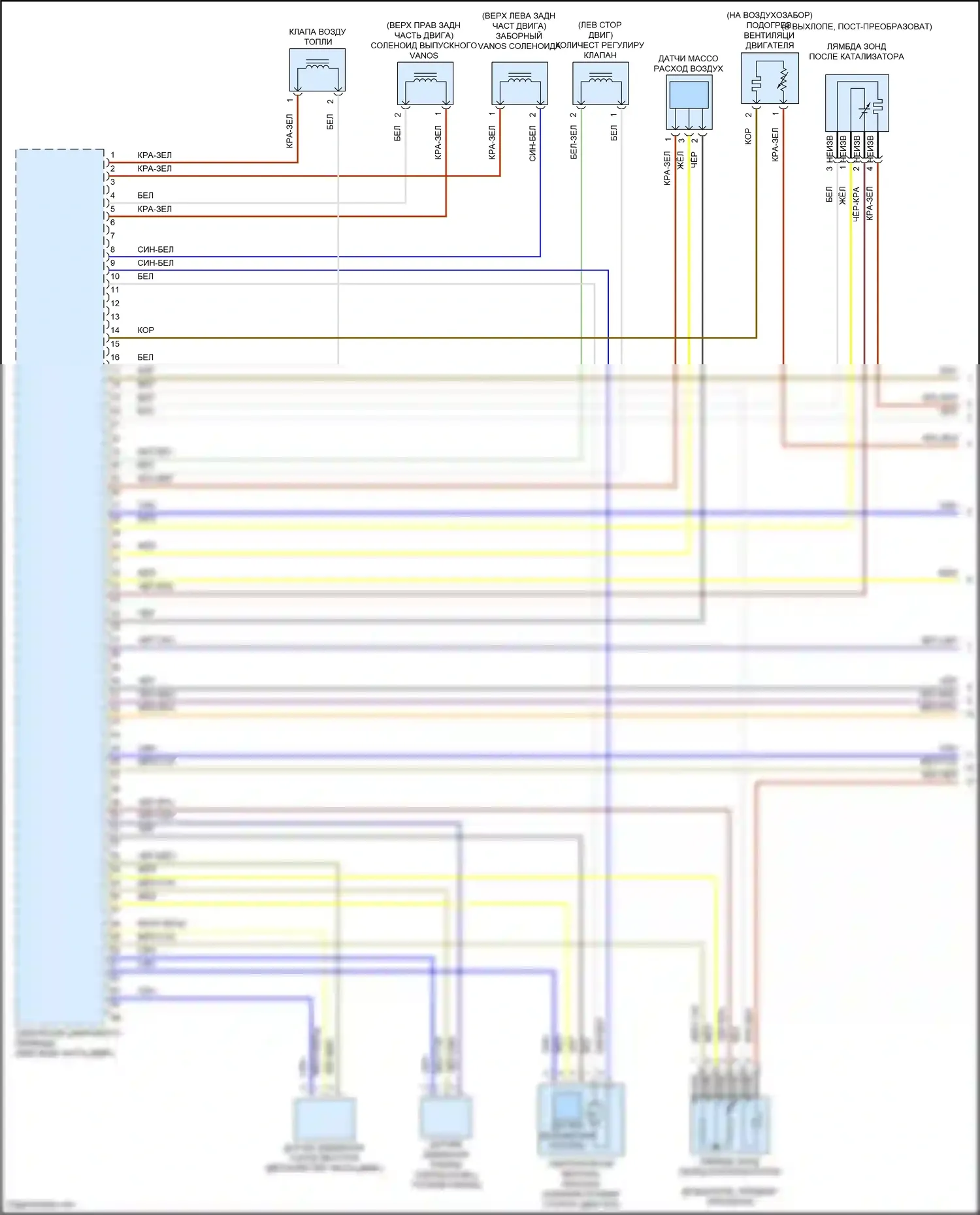 2 серия BMW F22/F23 рестайлинг (2017-2021): Электросхема двигателя 2.0л турбо (1 из 6) 