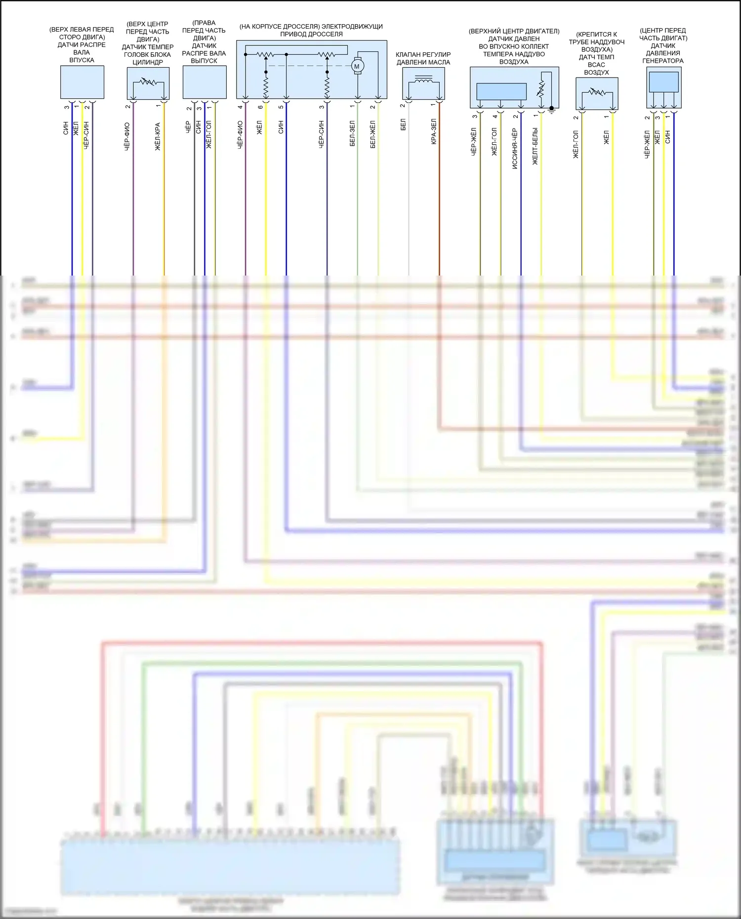 2 серия BMW F22/F23 рестайлинг (2017-2021): Электросхема двигателя 2.0л турбо (2 из 6) 