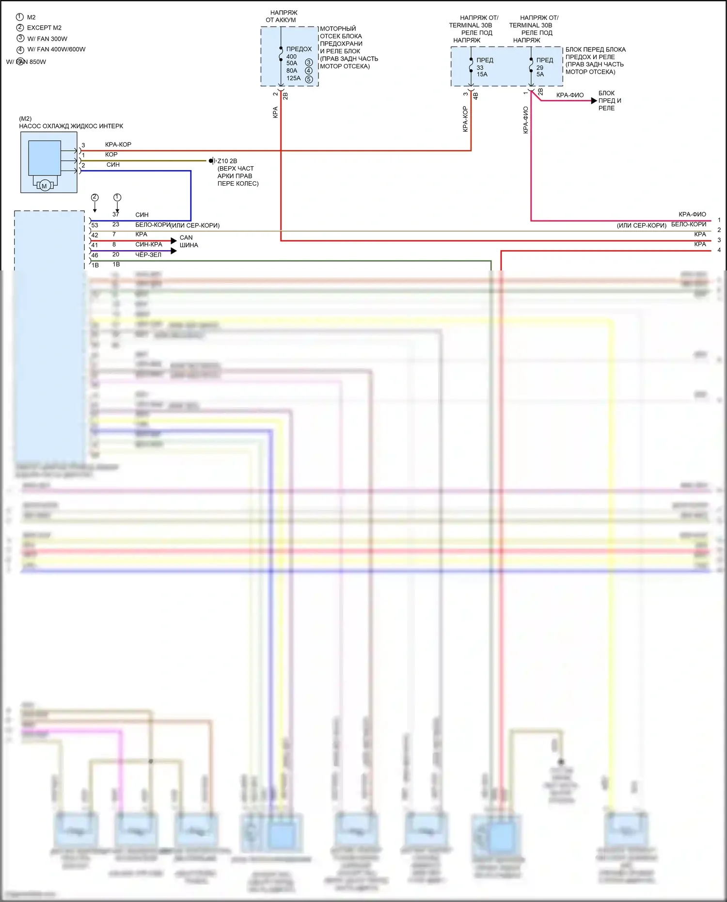 2 серия BMW F22/F23 рестайлинг (2017-2021): Электросхема климат контроля (2 из 4) 