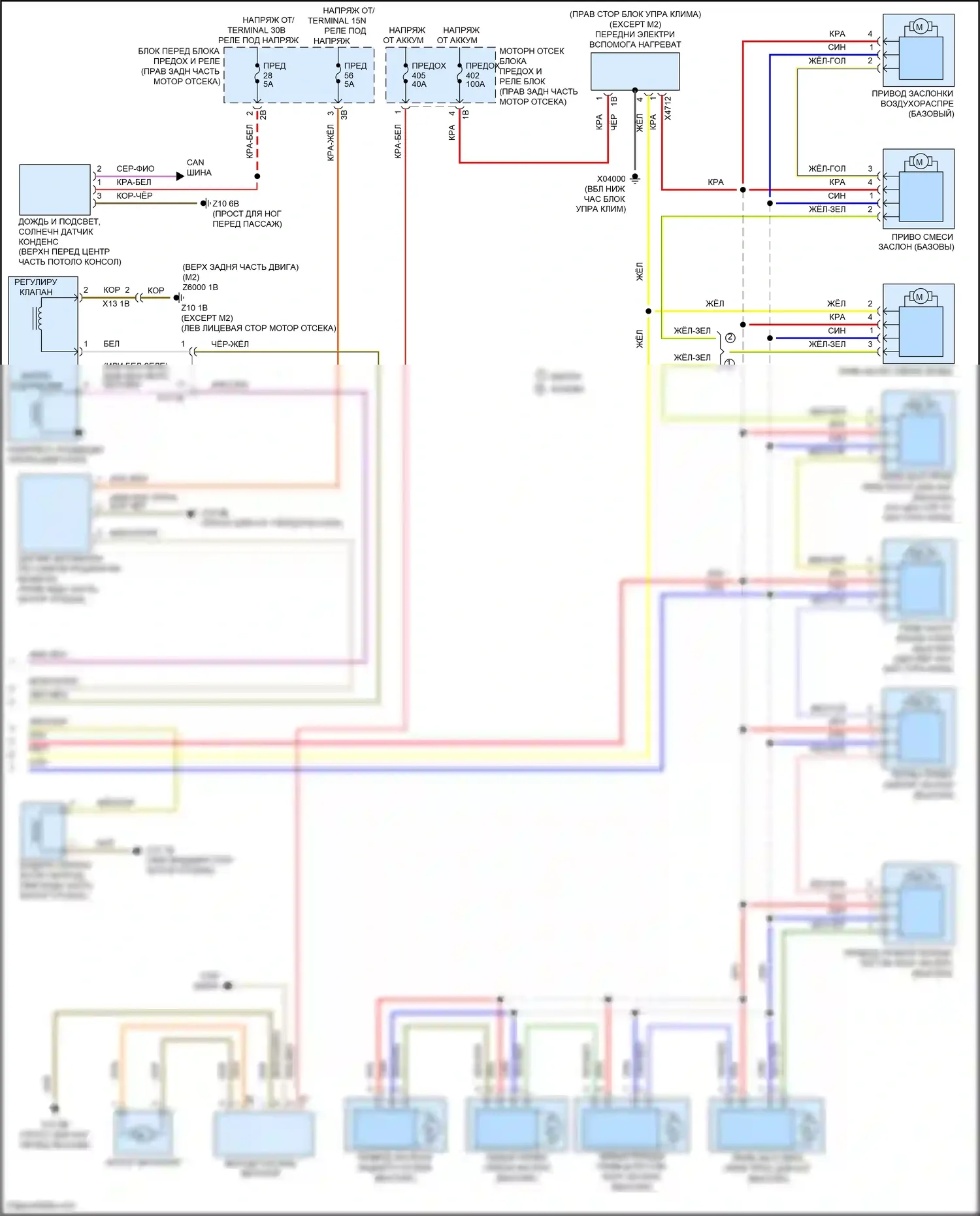 2 серия BMW F22/F23 рестайлинг (2017-2021): Электросхема климат контроля (4 из 4) 