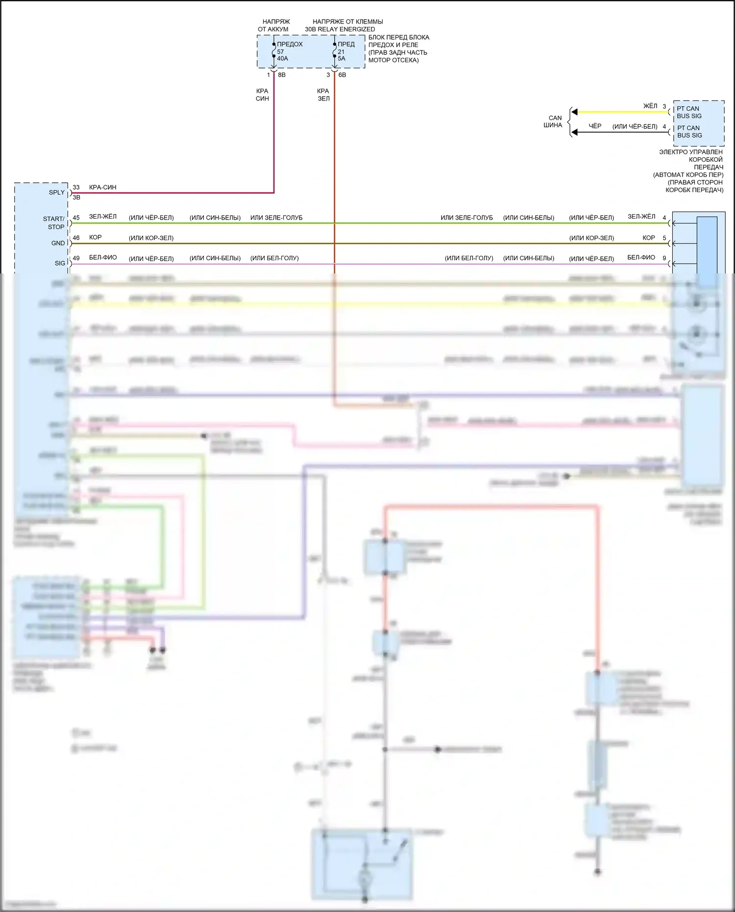 2 серия BMW F22/F23 рестайлинг (2017-2021): Электросхема стартера 