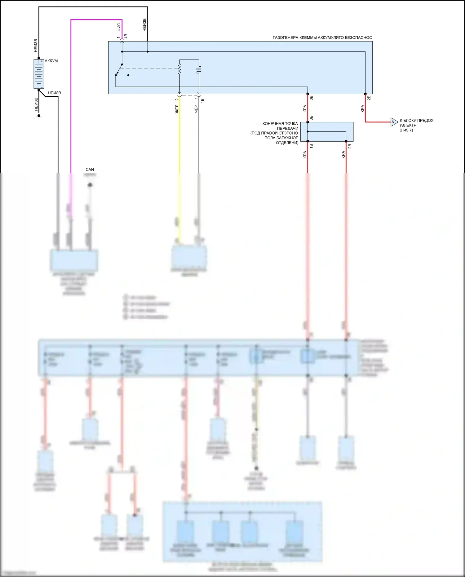 2 серия BMW G42 (2021-2024): Электросхема блока предохранителей реле (1 из 7) 