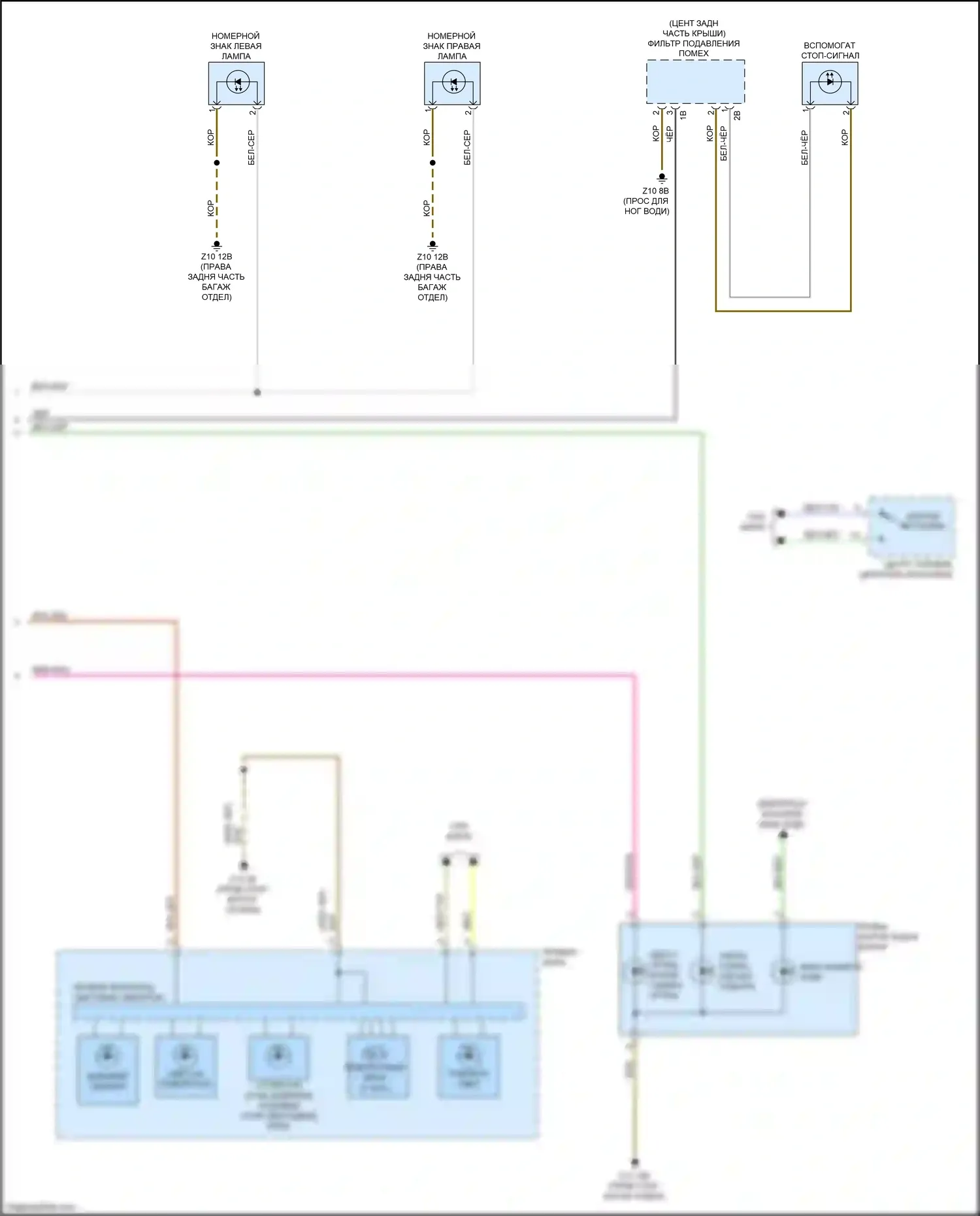 2 серия BMW G42 (2021-2024): Электросхема фар и фонарей (3 из 3) 