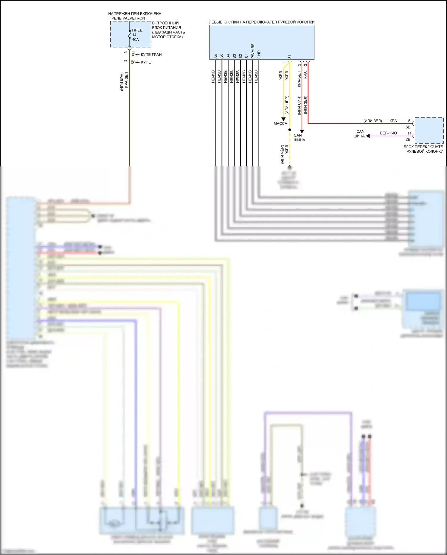 2 серия BMW G42 (2021-2024): Электросхема круиз-контроля 