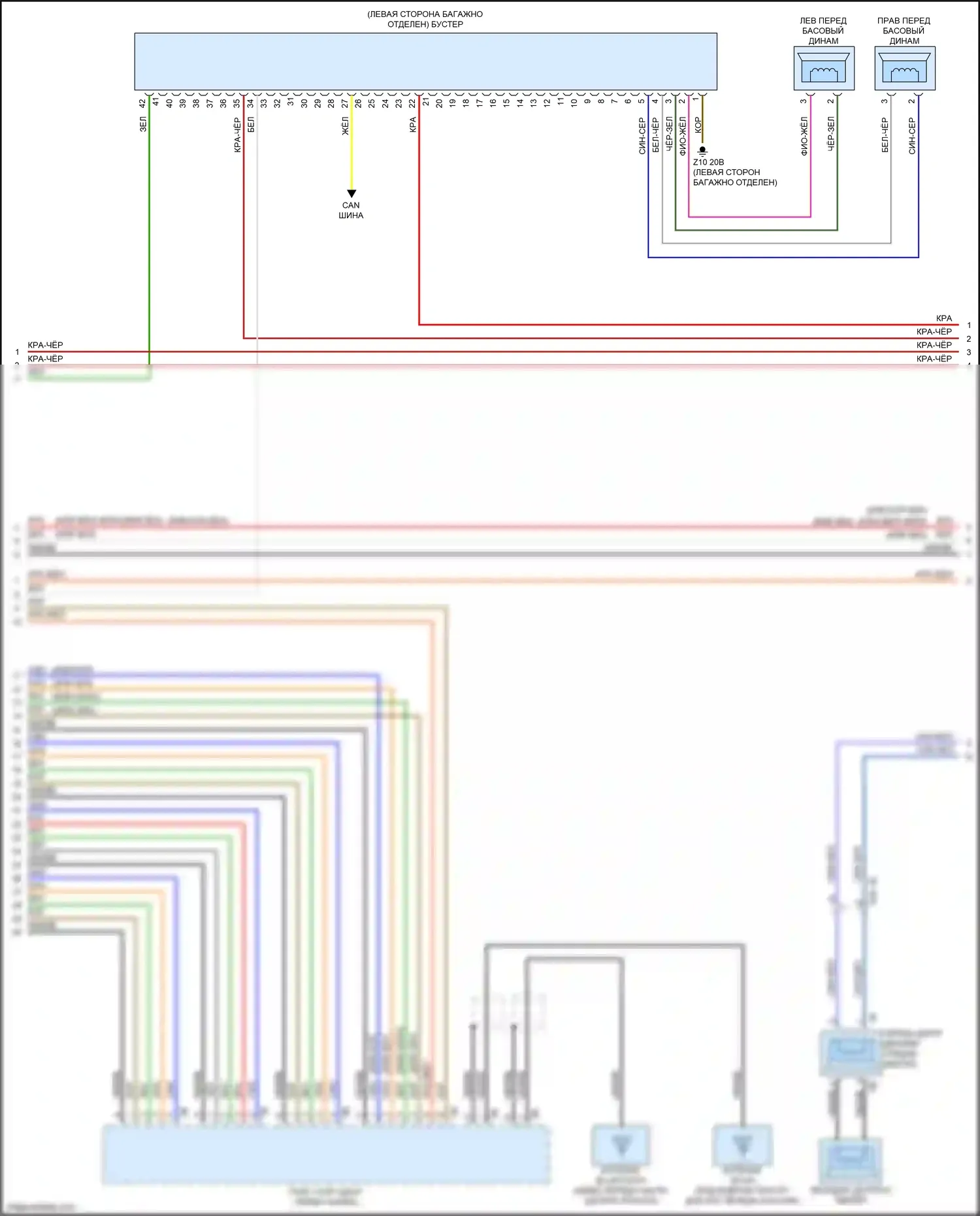 2 серия BMW G42 (2021-2024): Электросхема магнитолы, высокий уровень (5 из 6) 