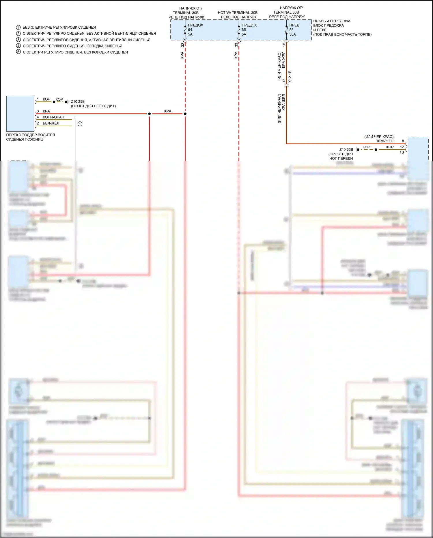 2 серия BMW G42 (2021-2024): Поясничная электросхема, без спинки 