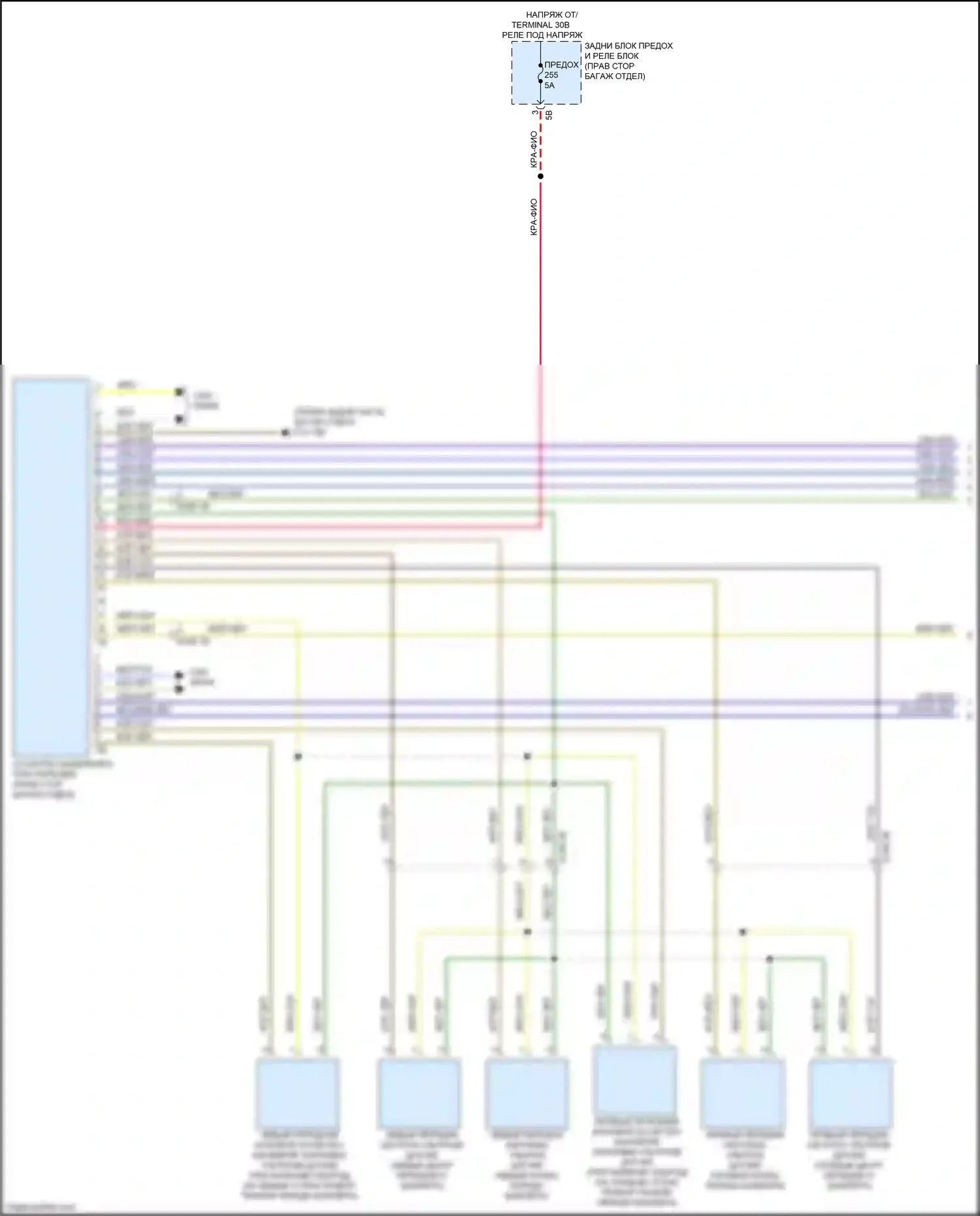 2 серия BMW G42 (2021-2024): Электросхема парктроника (1 из 2) 