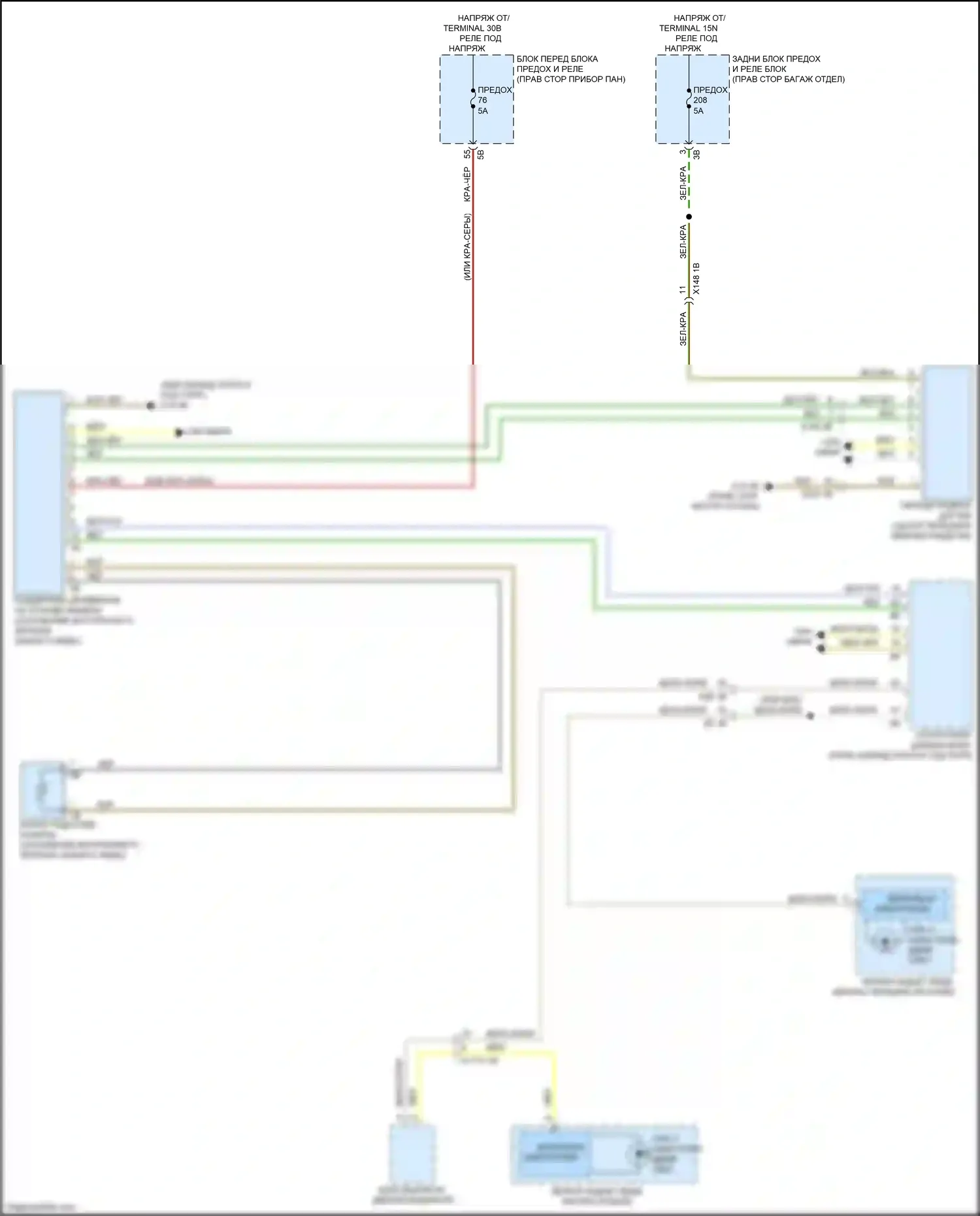 2 серия BMW G42 (2021-2024): Электросхема предупреждения о выезде с полосы движения, с камерой 
