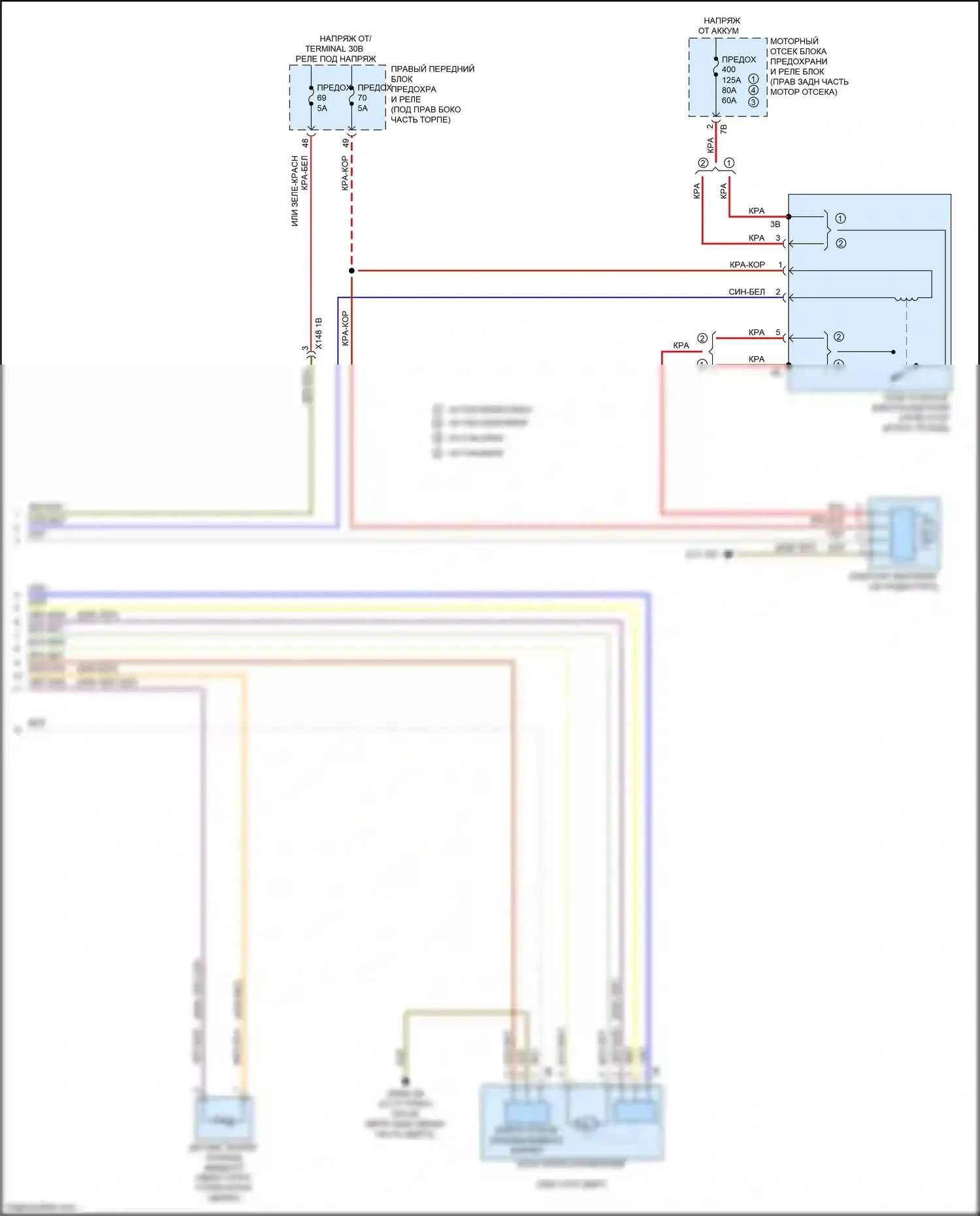 2 серия BMW G42 (2021-2024): Электросхема вентилятора охлаждения (2 из 2) 