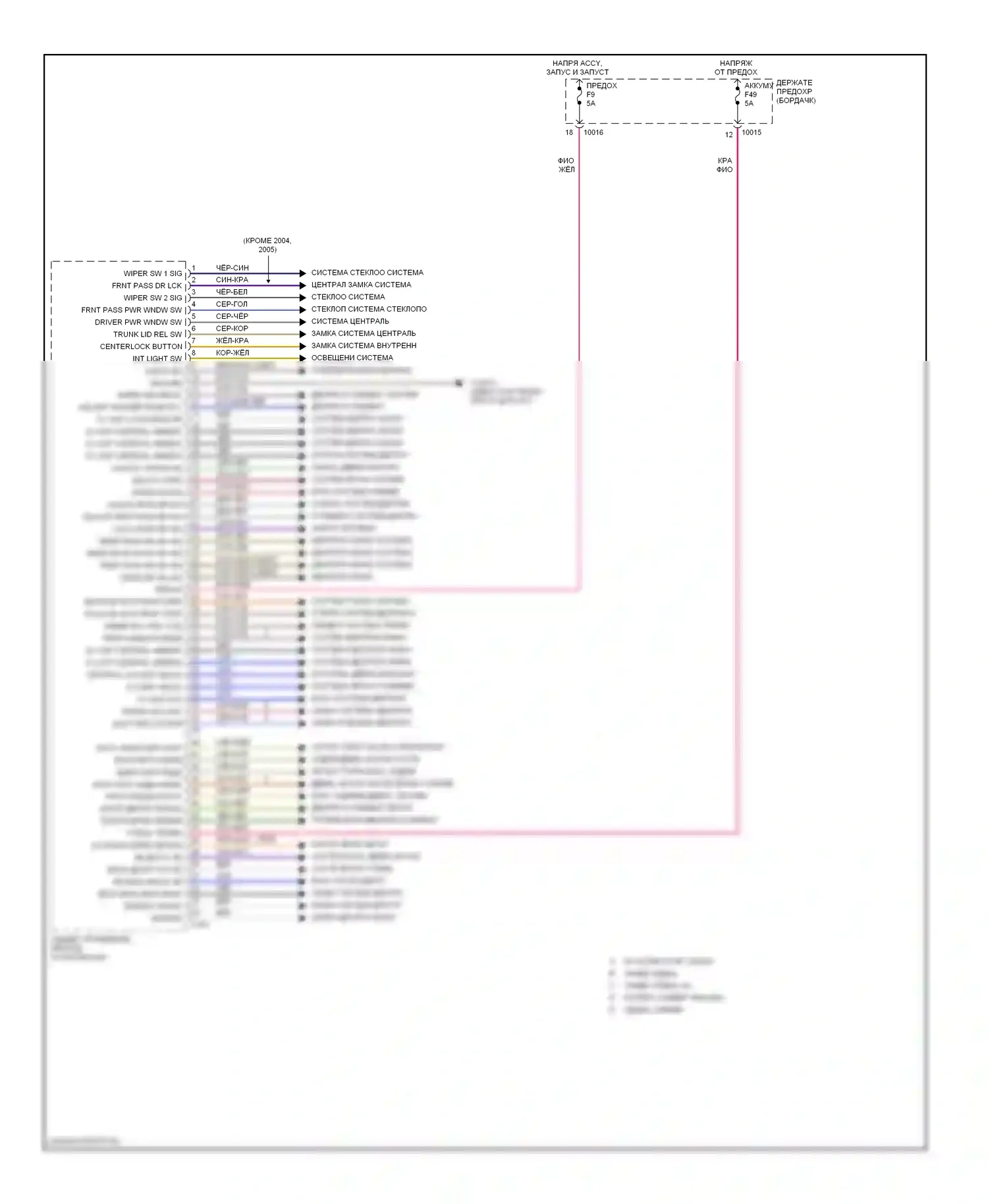 3 серия BMW E46 рестайлинг (2001-2006): Общая электросхема блока, кроме кабриолета (1 из 2) 