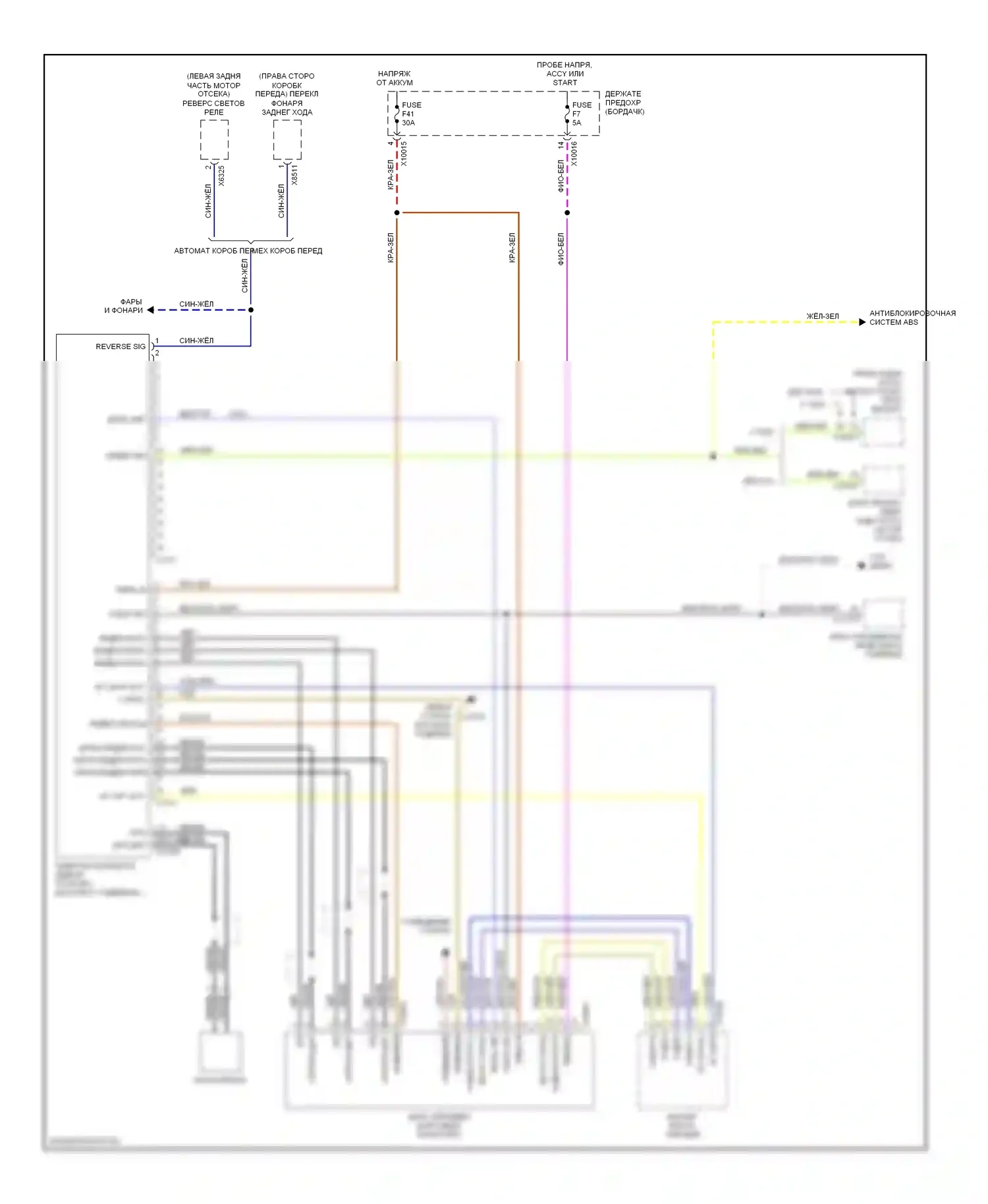 3 серия BMW E46 рестайлинг (2001-2006): Электросхема навигации, с монитором 