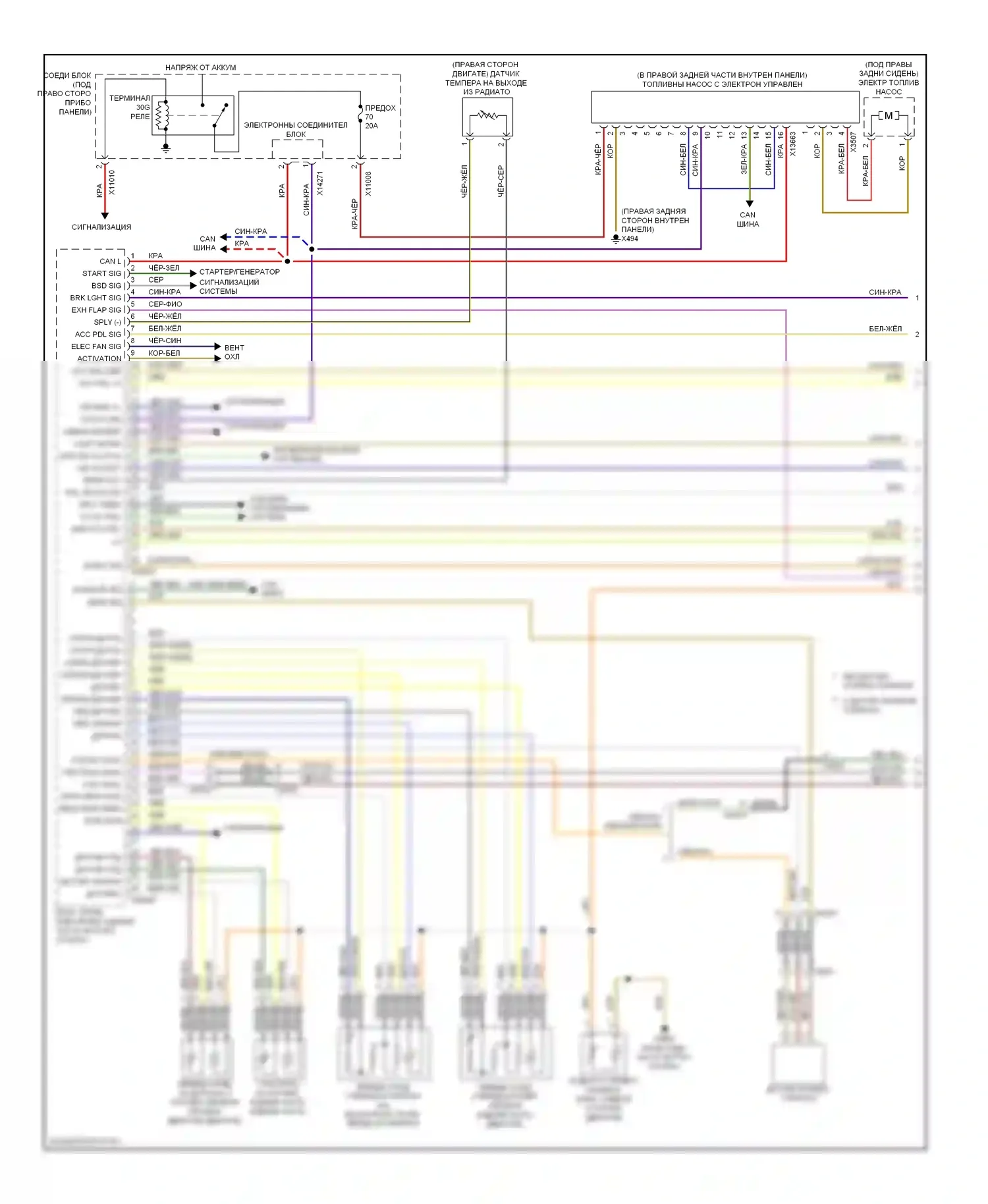 3 серия BMW E90/E91/E92/E93 рестайлинг (2008-2013): Электросхема двигателя 3.0l (1 из 4) 