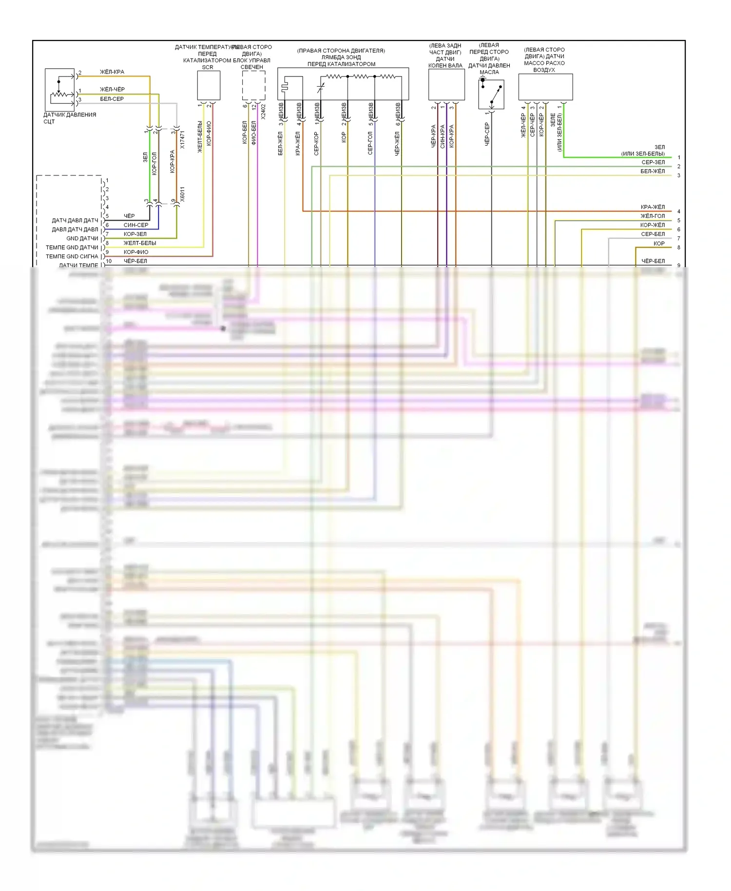 3 серия BMW E90/E91/E92/E93 рестайлинг (2008-2013): Электросхема двигателя 3.0л твин турбо дизель (1 из 7) 