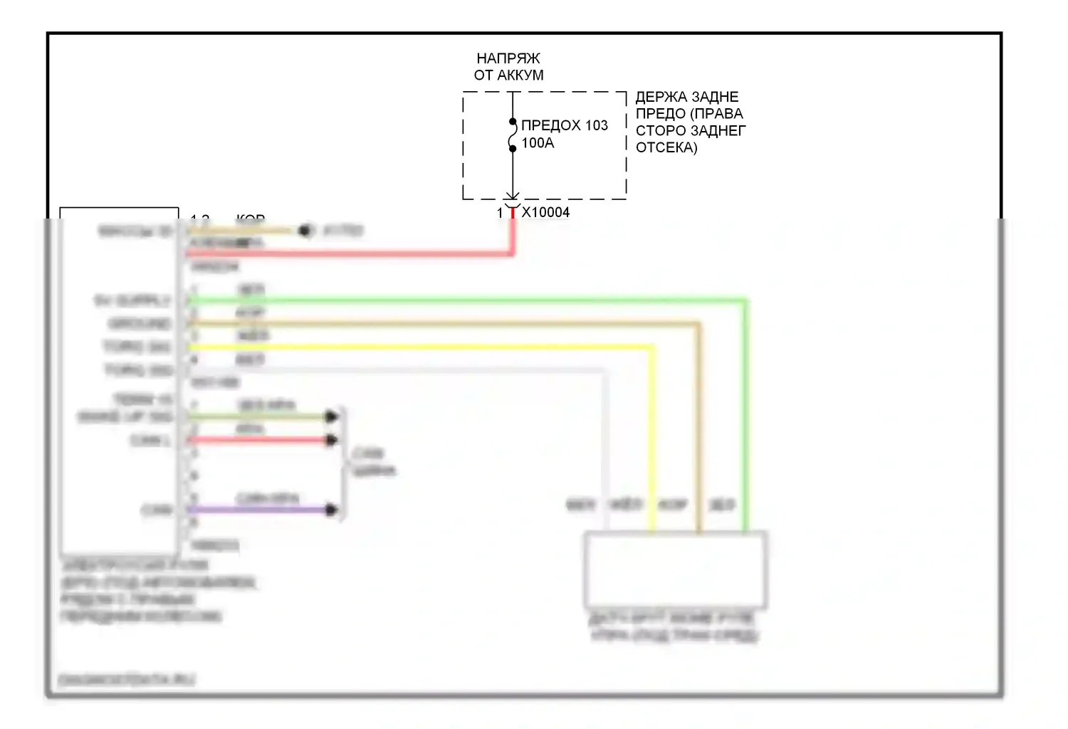 3 серия BMW E90/E91/E92/E93 рестайлинг (2008-2013): Электросхема электроусилителя руля 