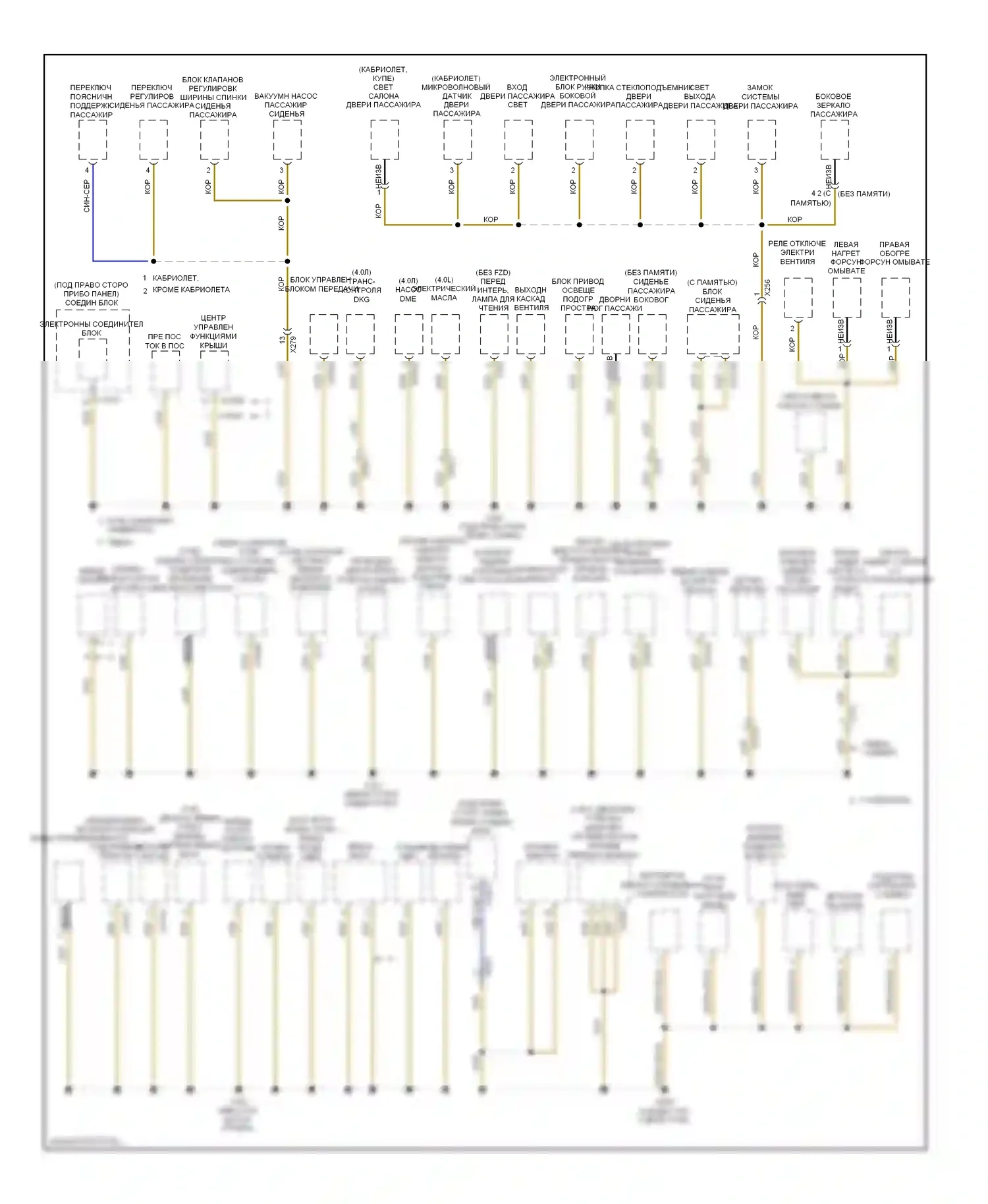 3 серия BMW E90/E91/E92/E93 рестайлинг (2008-2013): Электросхема точек подключения масс (1 из 4) 