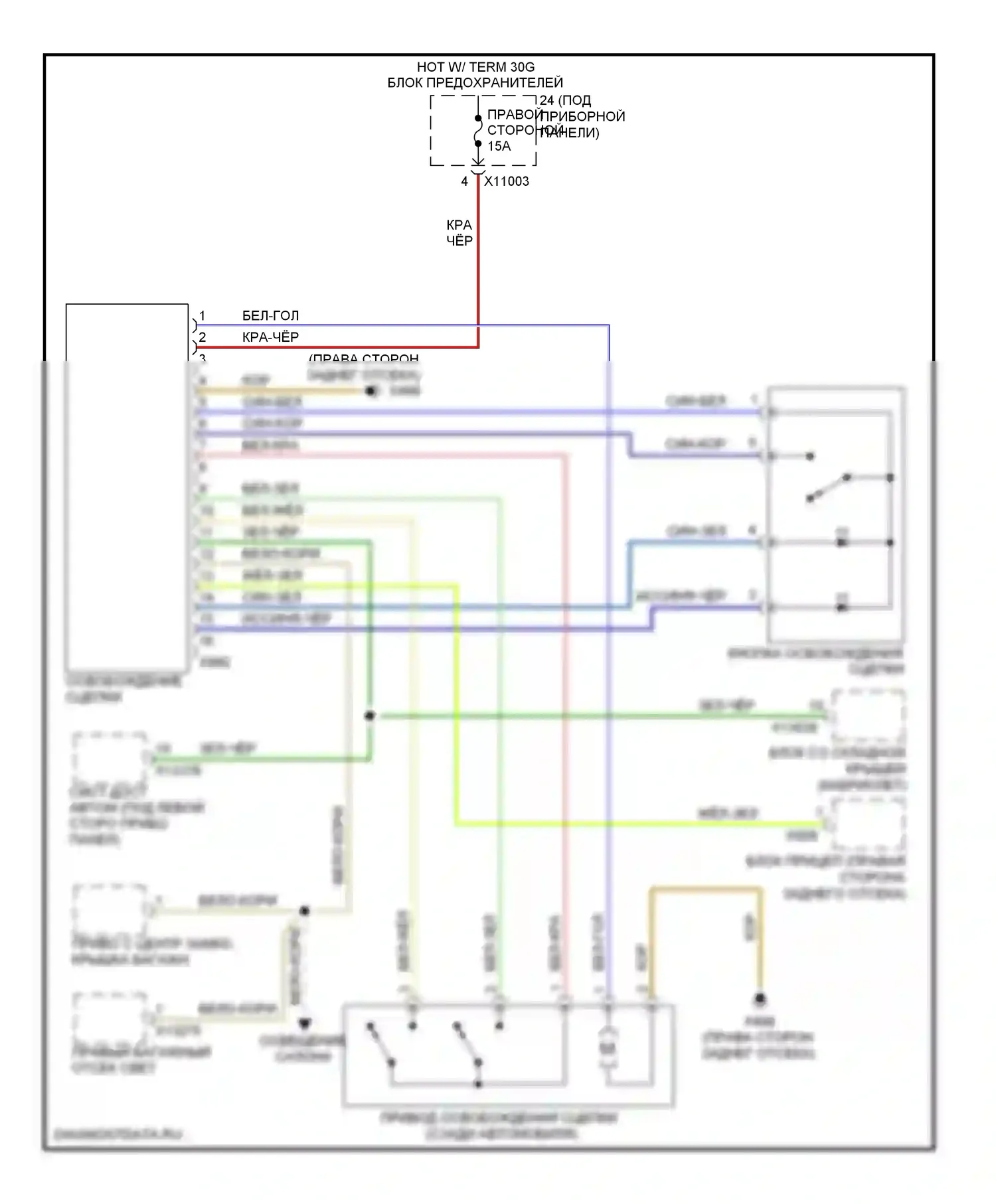 3 серия BMW E90/E91/E92/E93 (2005-2010): Электросхема активных управление кузовом и подвеской 