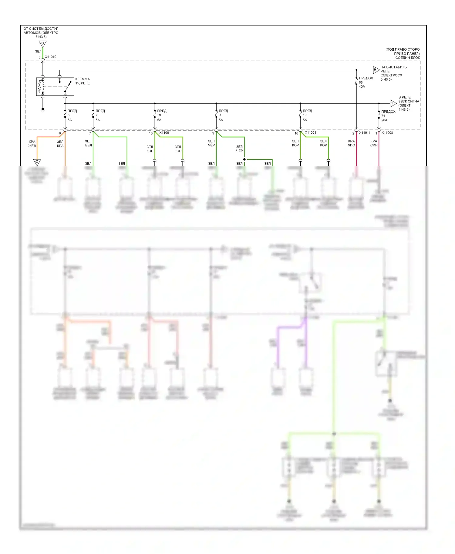 3 серия BMW E90/E91/E92/E93 (2005-2010): Электросхема блока предохранителей реле (4 из 5) 