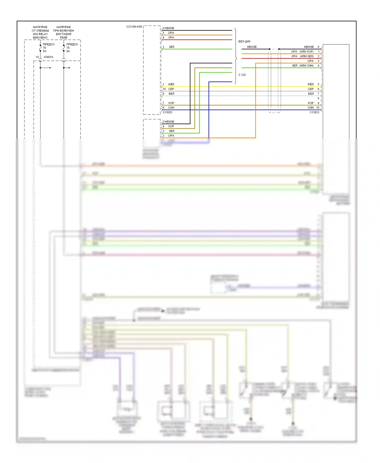 3 серия BMW E90/E91/E92/E93 (2005-2010): Электросхема приборной панели 