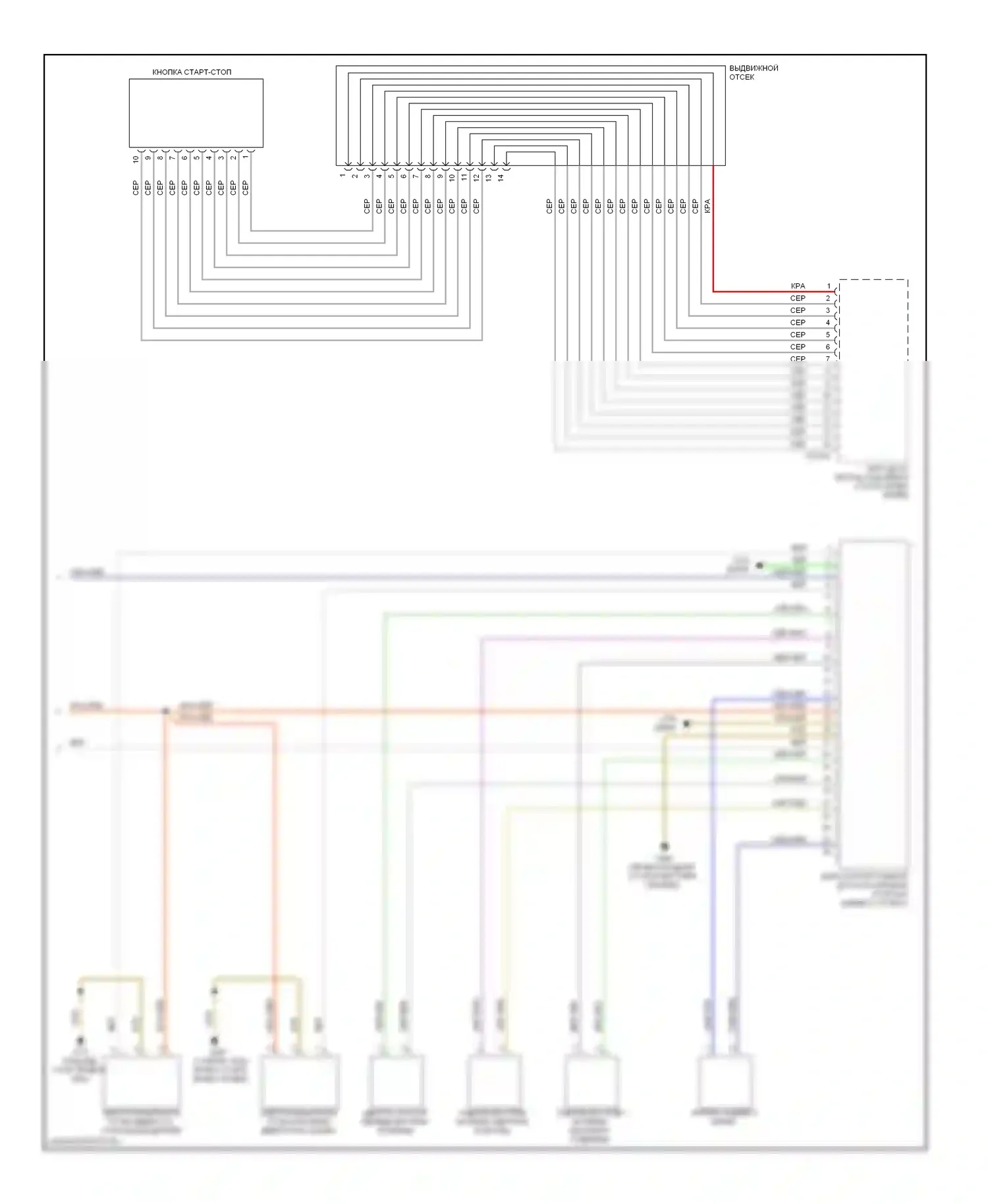 3 серия BMW E90/E91/E92/E93 (2005-2010): Электросхема системы бесключевого доступа (2 из 2) 