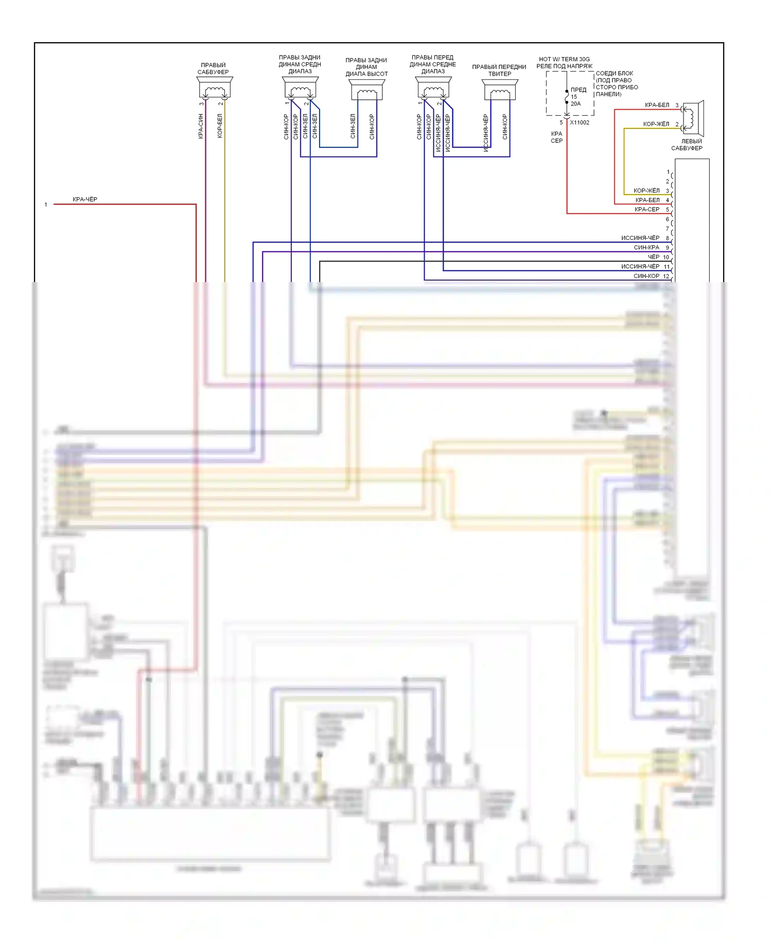 3 серия BMW E90/E91/E92/E93 (2005-2010): Электросхема навигации, кабриолет без автомобильного информационного компьютера, hifi radio (2 из 2) 