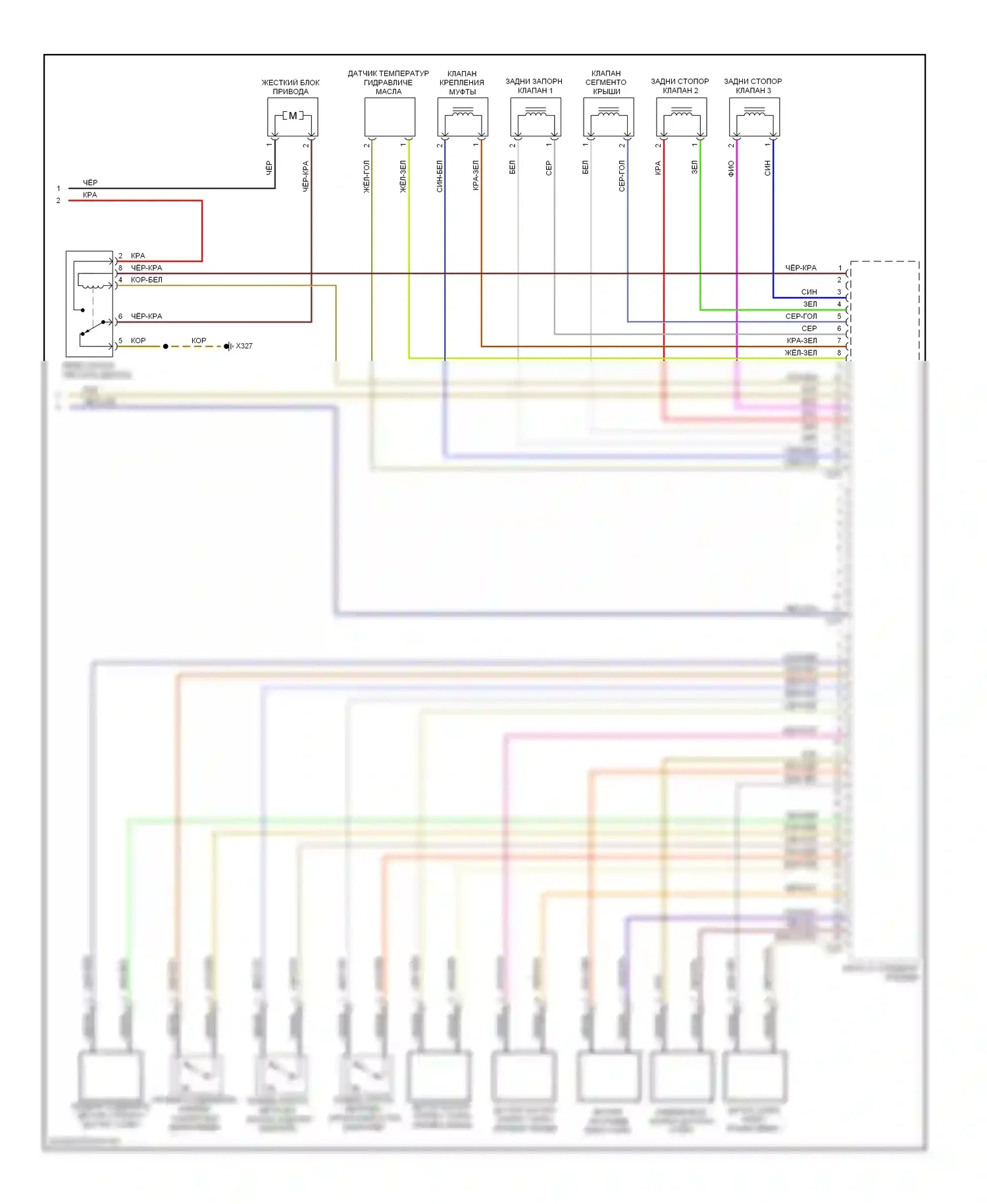 3 серия BMW E90/E91/E92/E93 (2005-2010): Электросхема со складной крышей (2 из 2) 