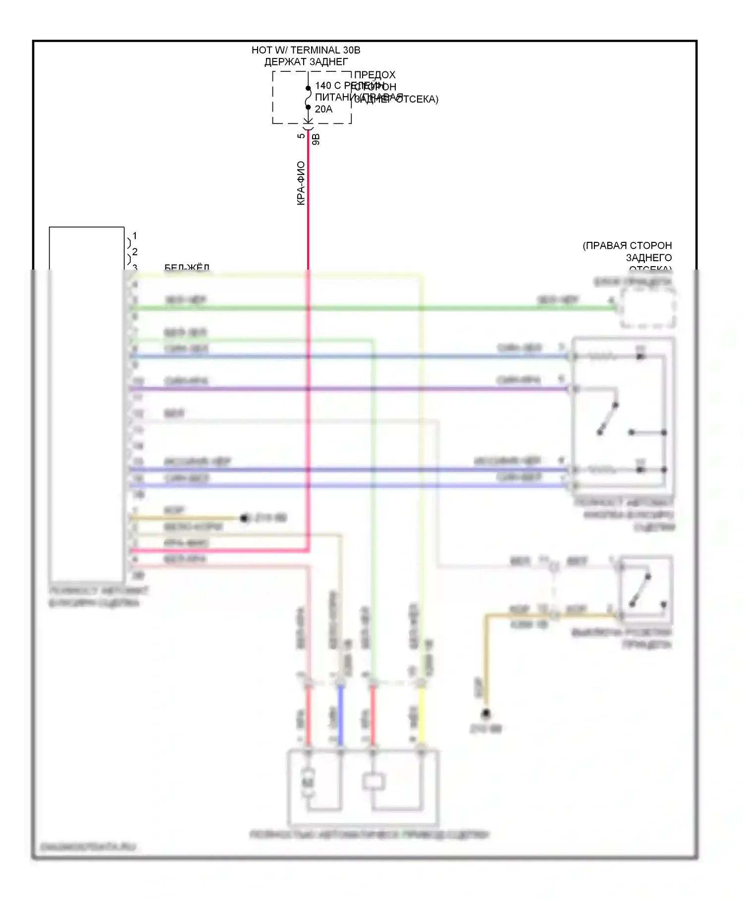 3 серия BMW F30/F31 (2011-2015): Электросхема активных управление кузовом и подвеской, седан 
