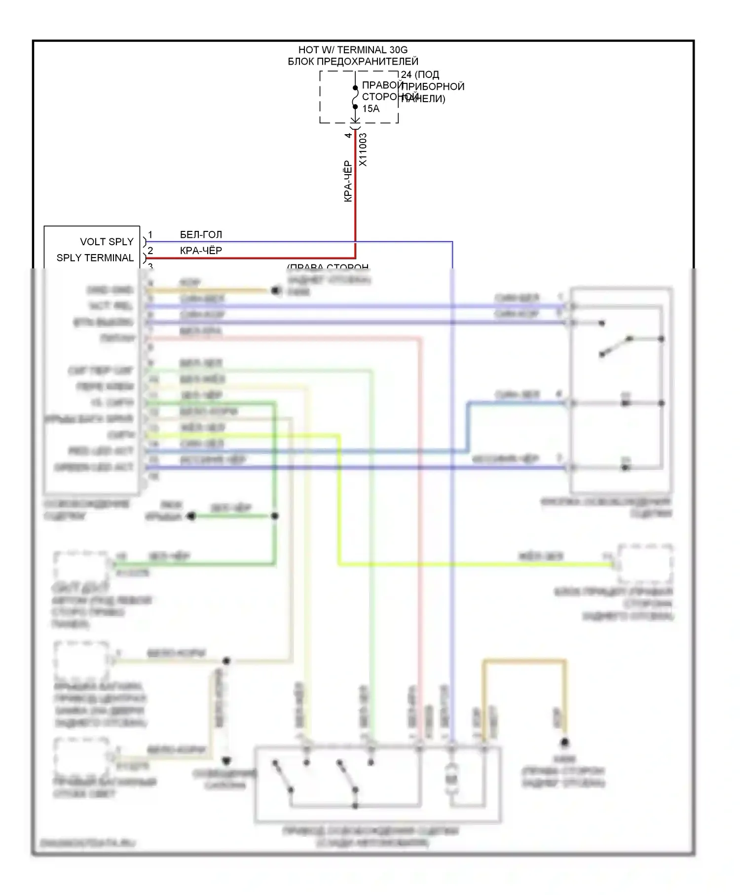 3 серия BMW F30/F31 (2011-2015): Электросхема активных управление кузовом и подвеской 
