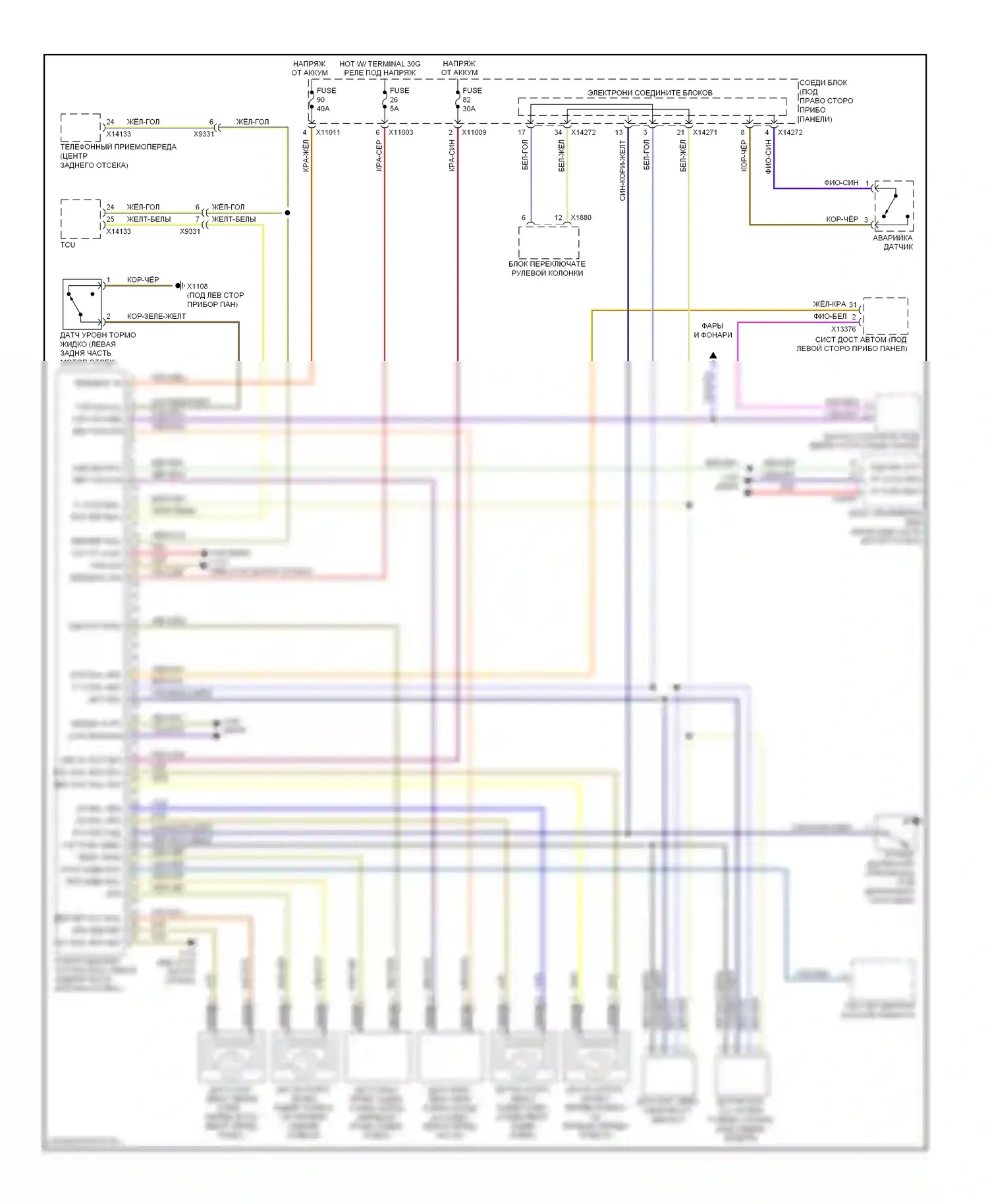 3 серия BMW F30/F31 (2011-2015): Антиблокировочная система abs электросхема, за исключением седана без bosch dsc 