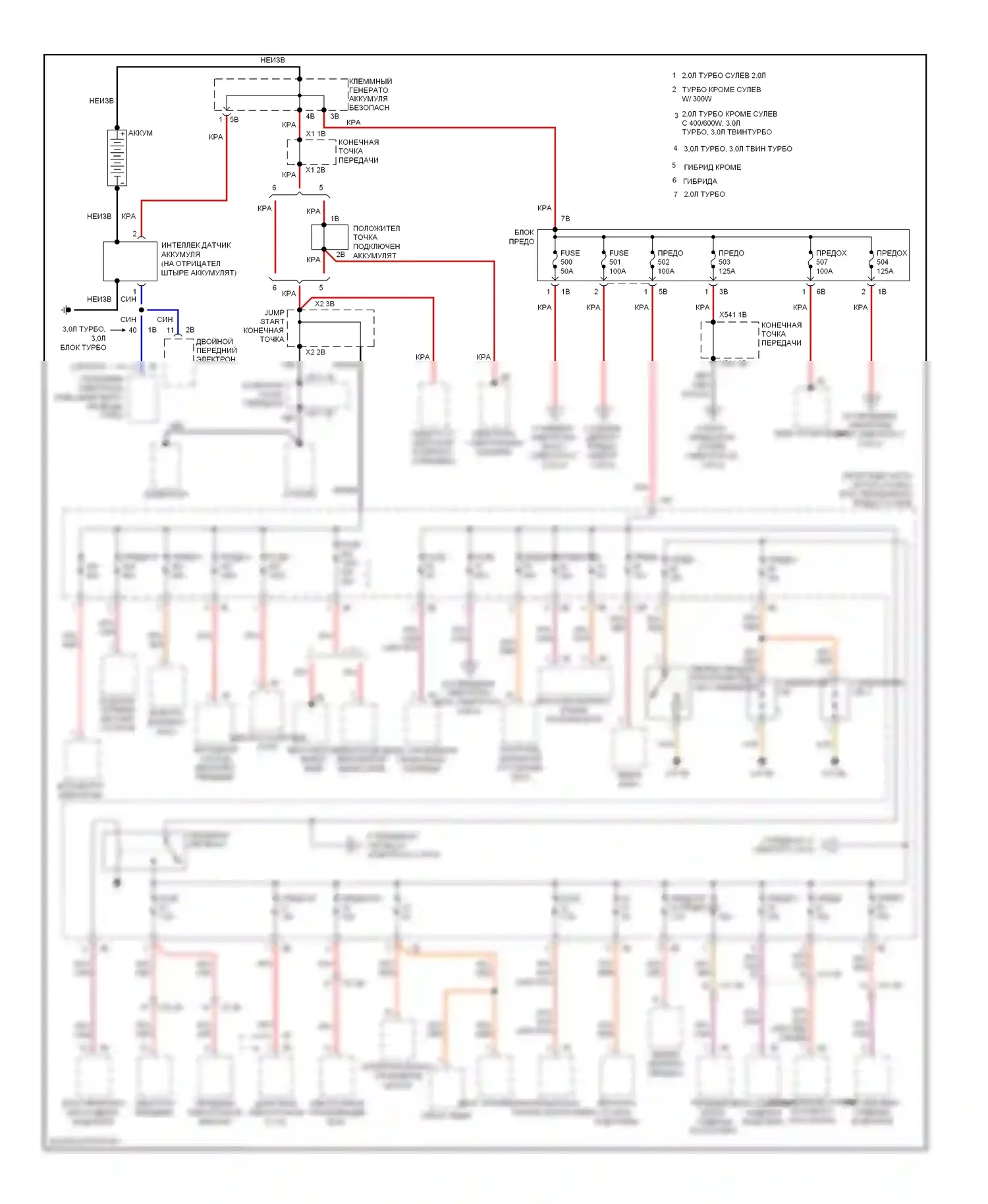 3 серия BMW F30/F31 (2011-2015): Электросхема блока предохранителей реле, седан (1 из 4) 