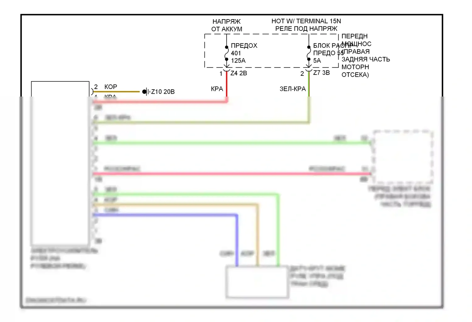 3 серия BMW F30/F31 (2011-2015): Электросхема электроусилителя руля, седан 