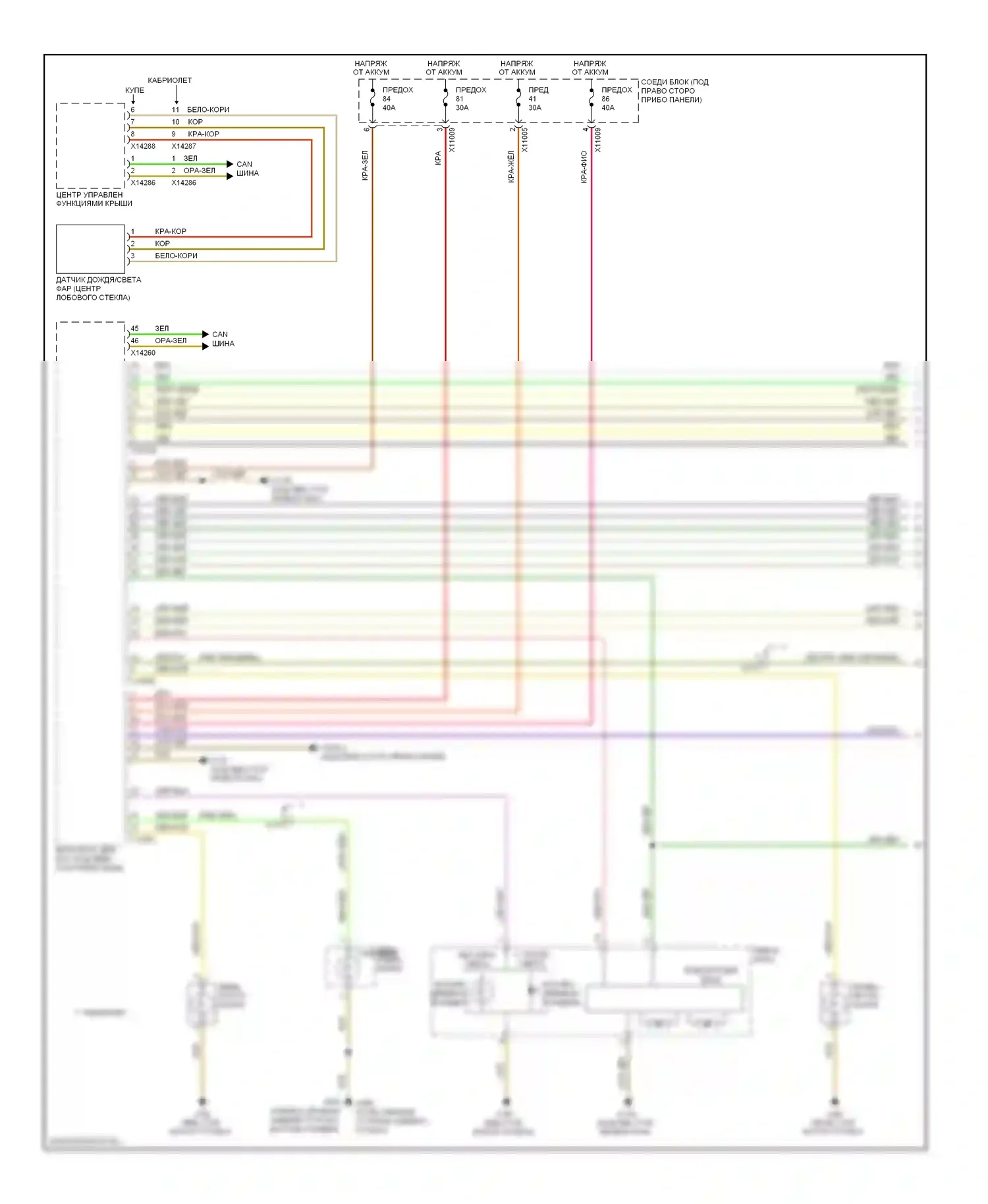 3 серия BMW F30/F31 (2011-2015): Электросхема адаптивного переднего освещения, кабриолет (1 из 2) 