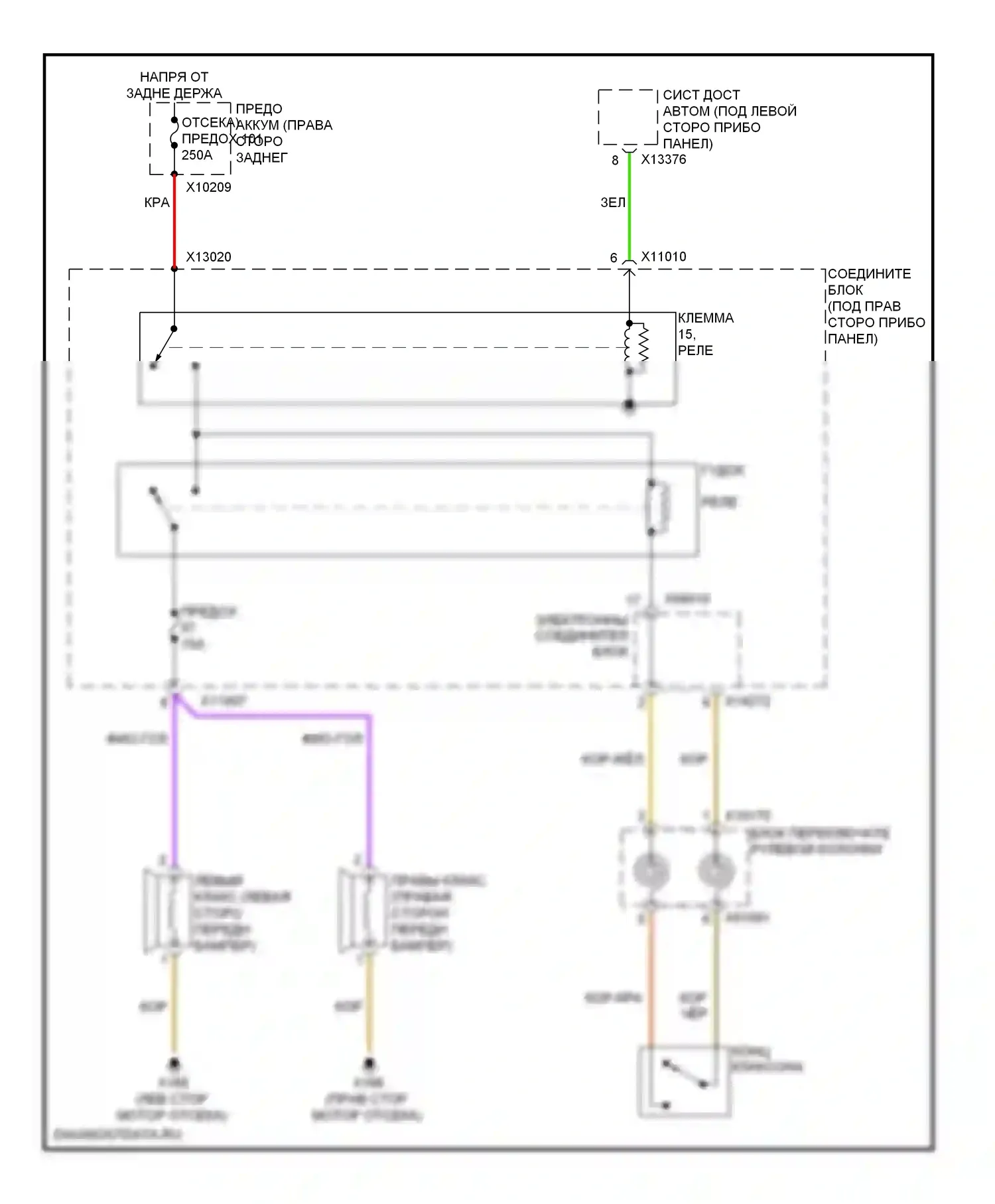 3 серия BMW F30/F31 (2011-2015): Электросхема клаксона, купе 