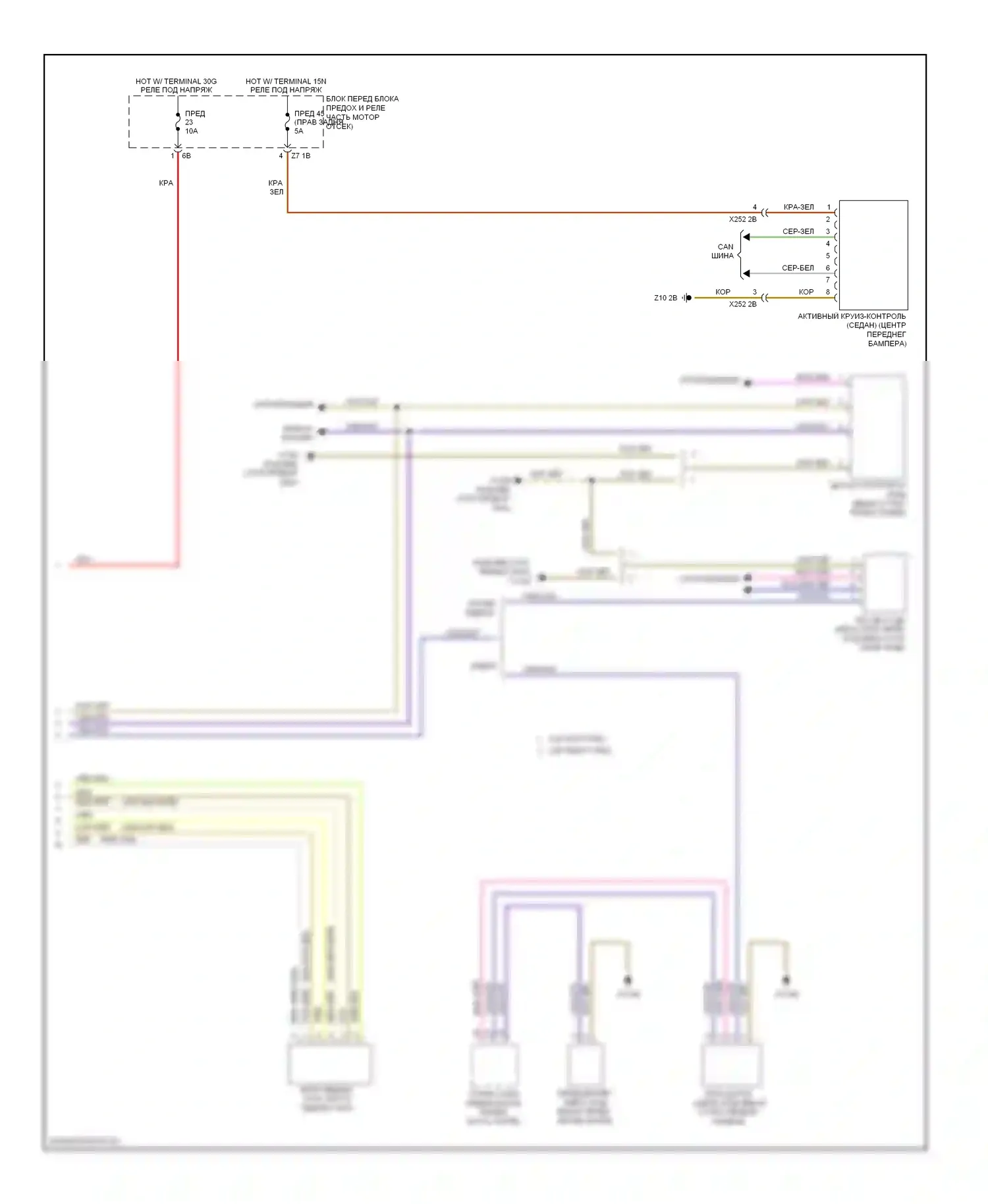 3 серия BMW F30/F31 (2011-2015): Электросхема круиз-контроля (2 из 2) 