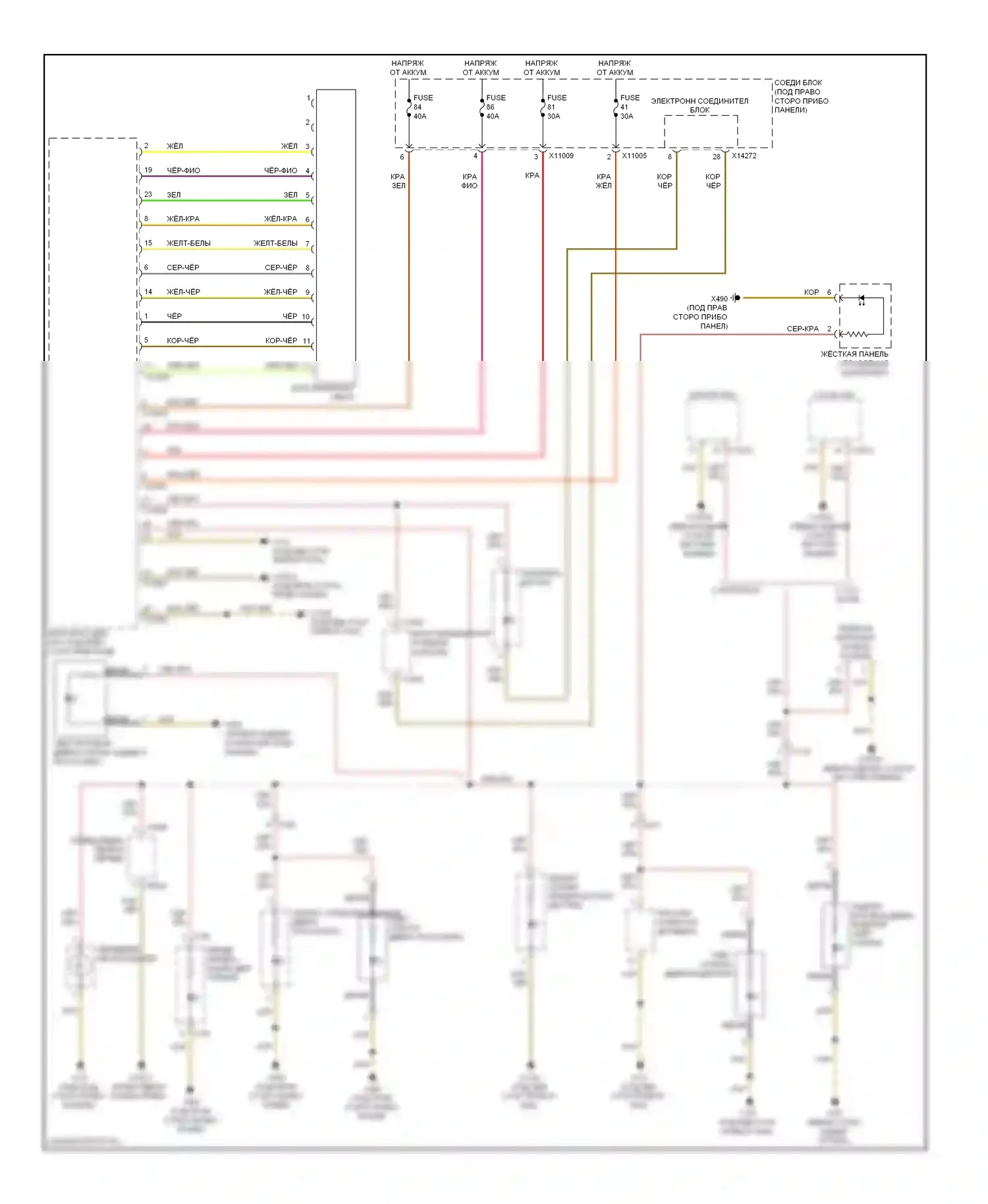 3 серия BMW F30/F31 (2011-2015): Электросхема подсветки приборной панели, купе 