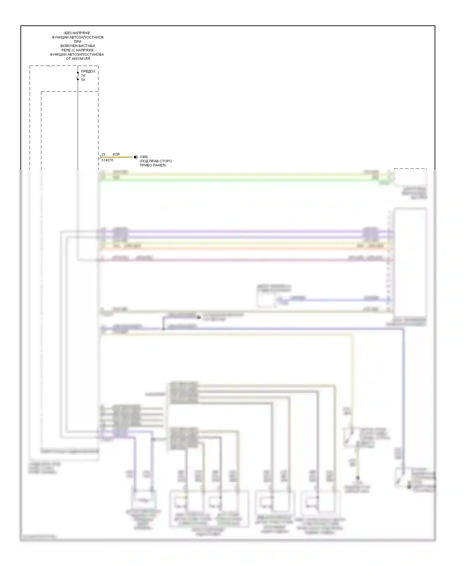 3 серия BMW F30/F31 (2011-2015): Электросхема приборной панели, кабриолет 