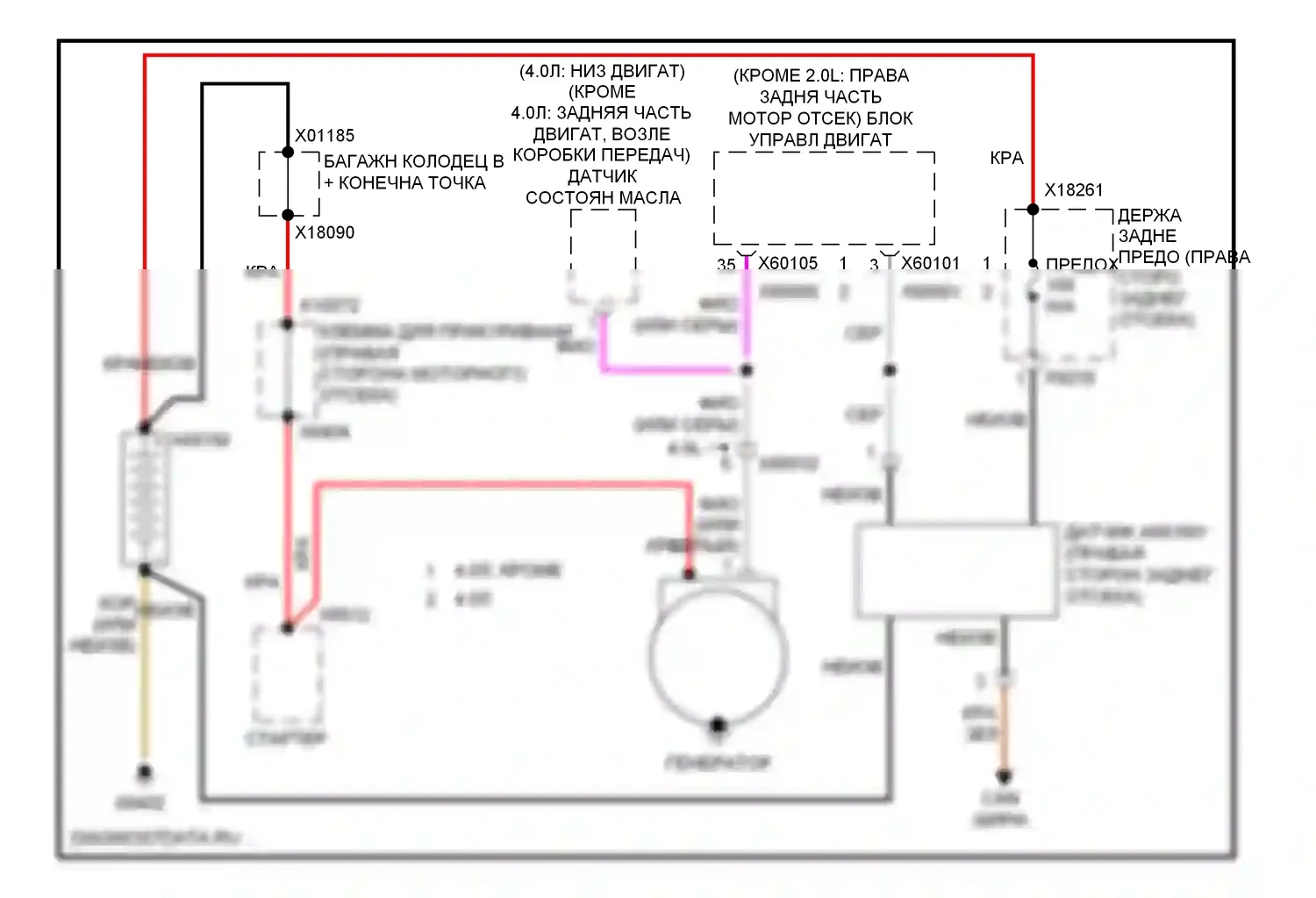 3 серия BMW F30/F31 (2011-2015): 3,0л, электросхема генератора 