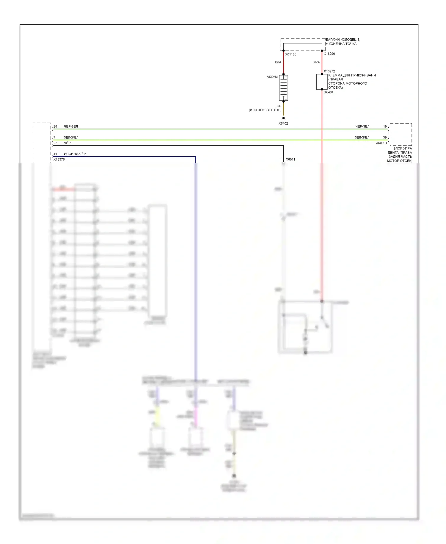 3 серия BMW F30/F31 (2011-2015): Электросхема стартера 