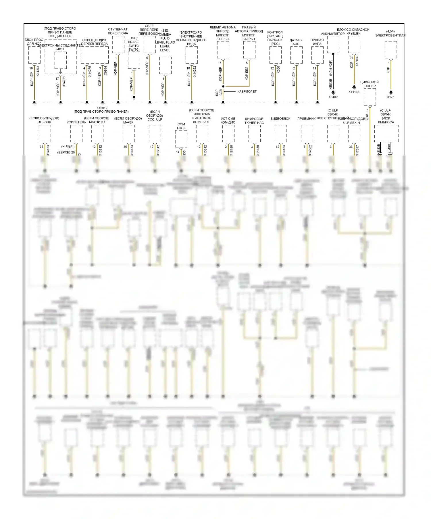 3 серия BMW F30/F31 (2011-2015): Электросхема разводки массы, купе (3 из 4) 